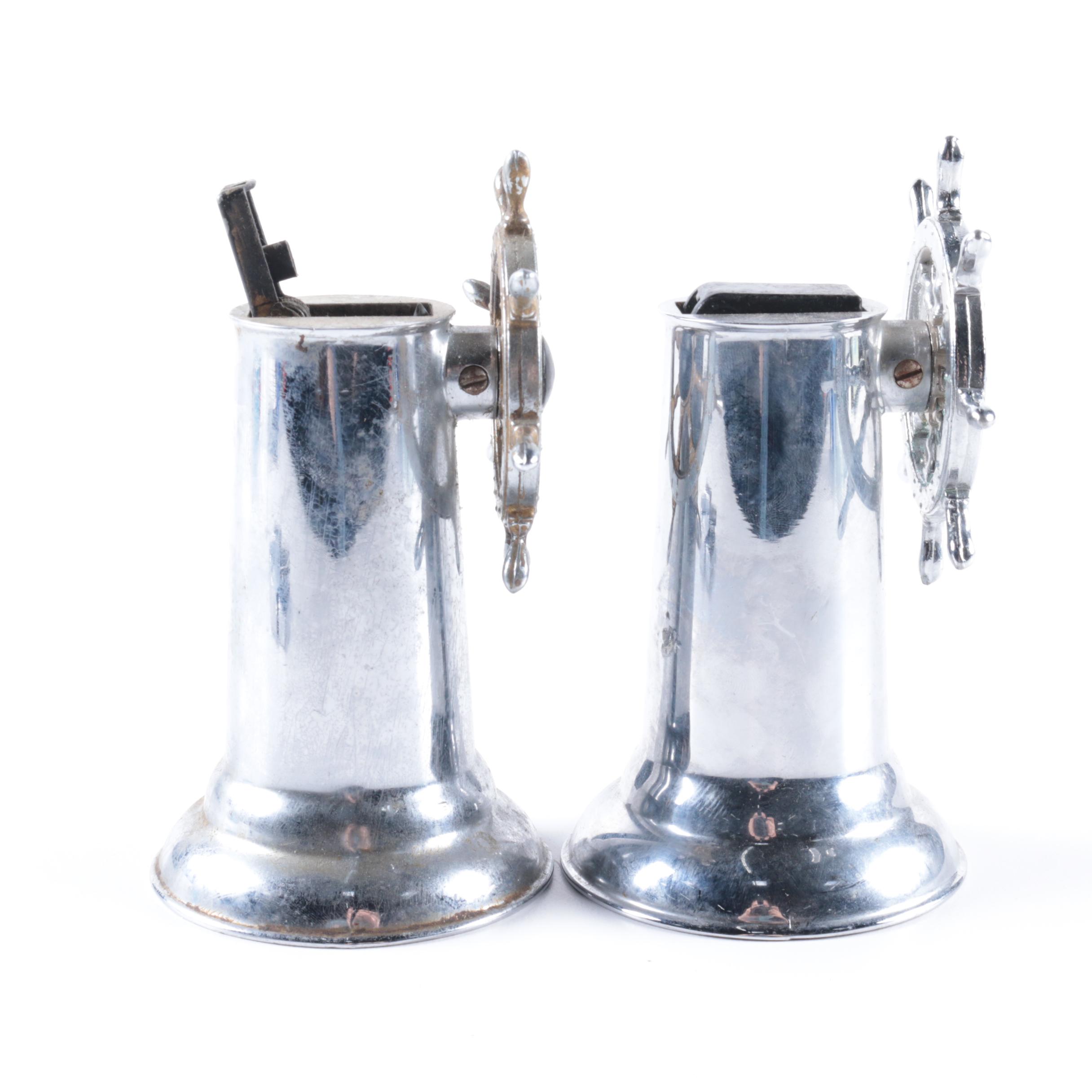 Vintage Boat Helm Themed Table Lighters and Zippo Pocket Lighters