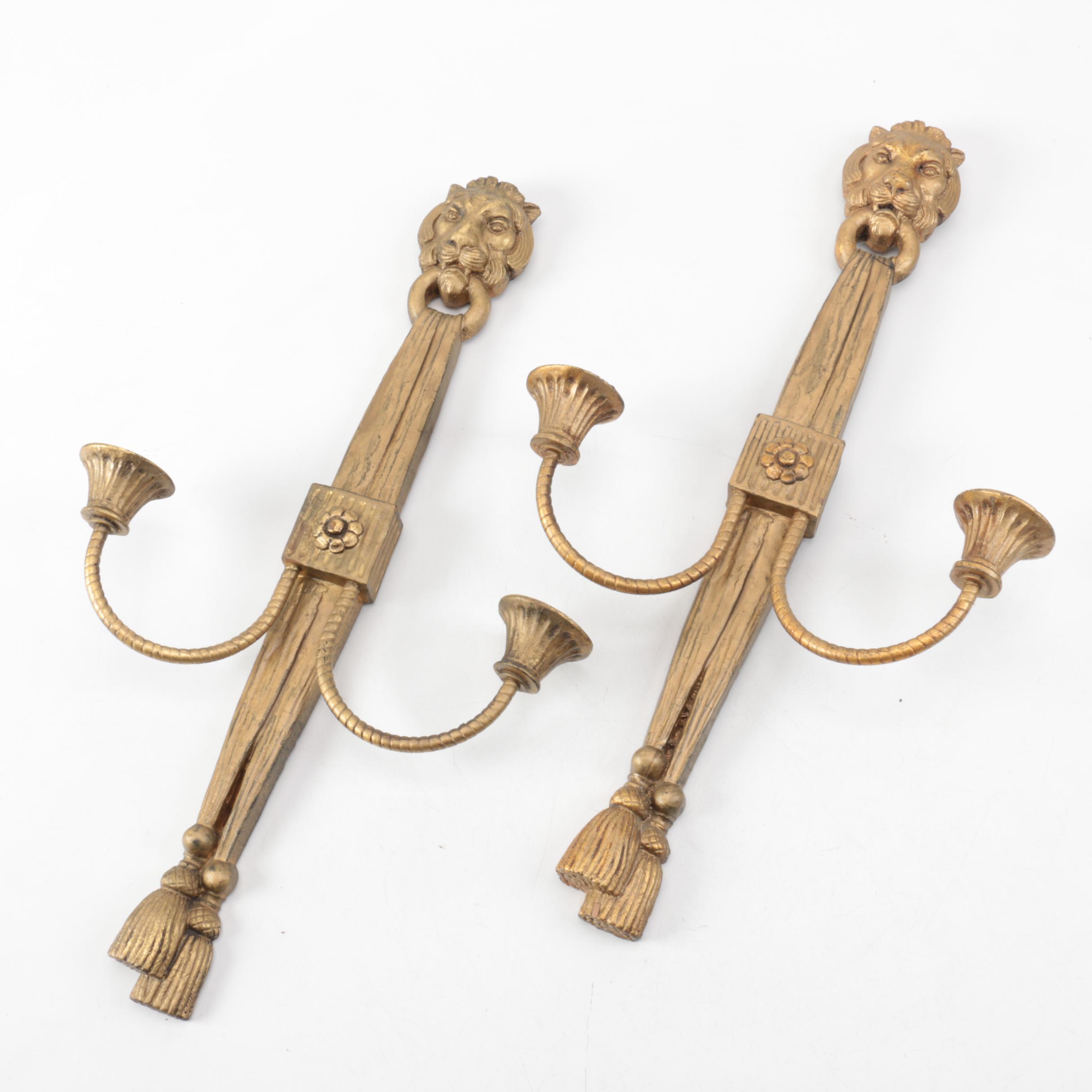 Louis XVI Style Gilded Wall Sconces