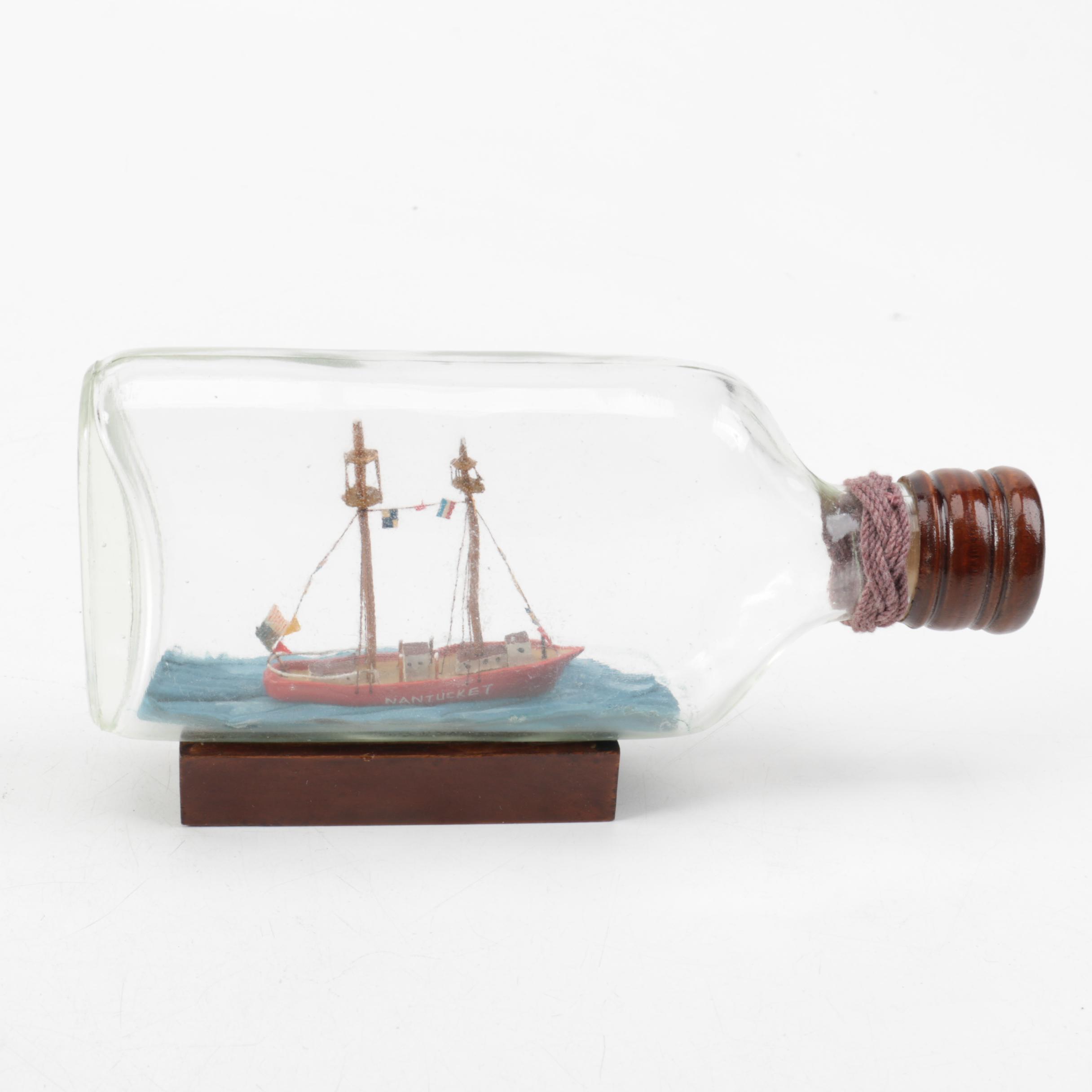 Model of United States Lightship "Nantucket" in a Bottle