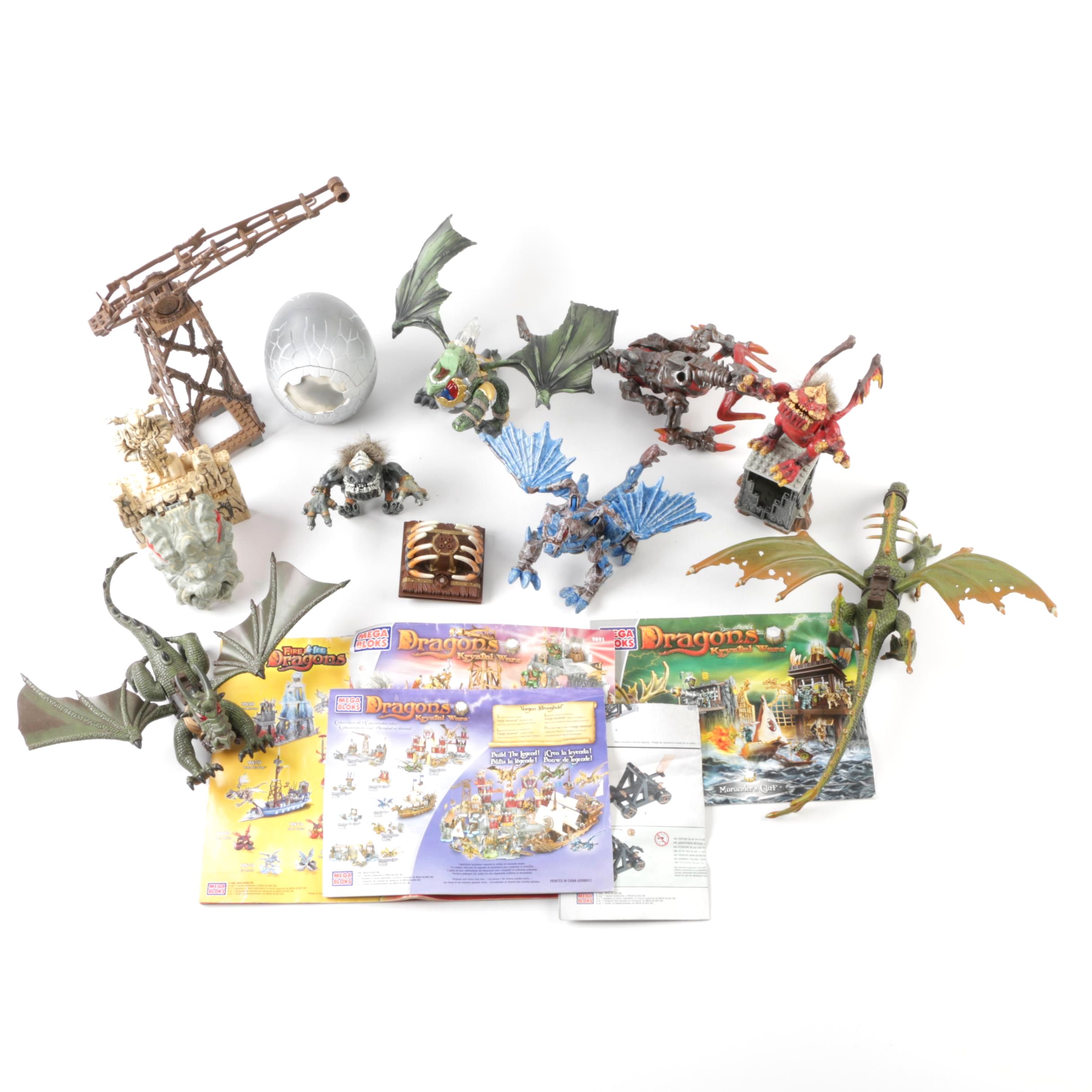Assortment of Mega Bloks Dragon Toys