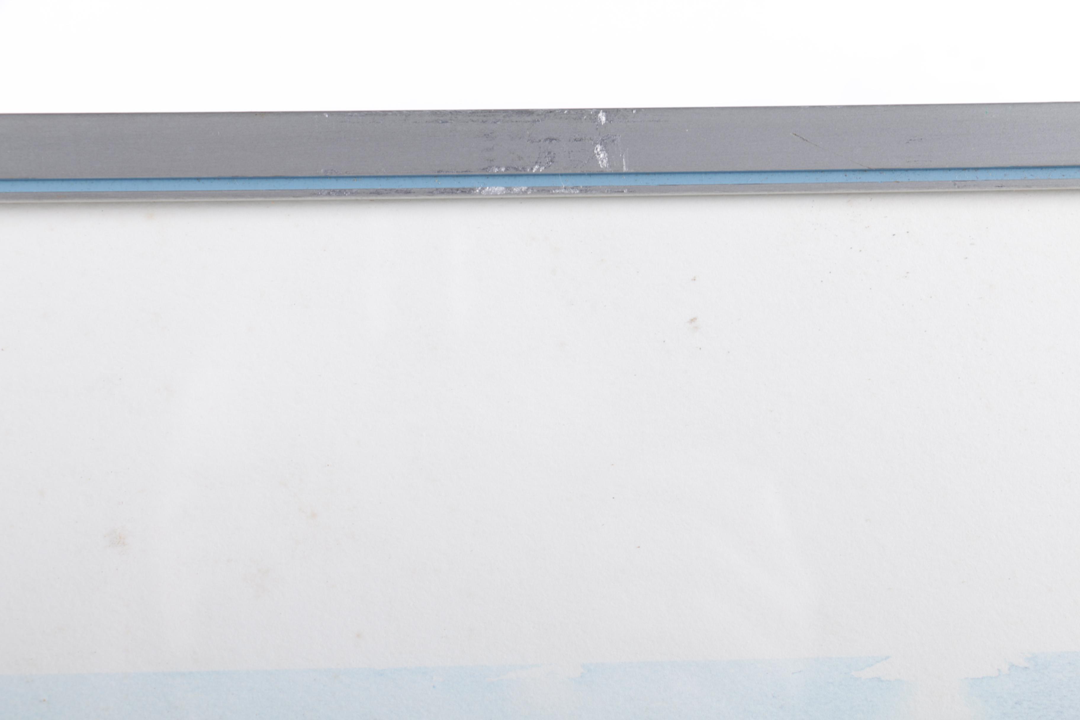 Reproduction Print on Paper After Howard Watson Watercolor of the White House