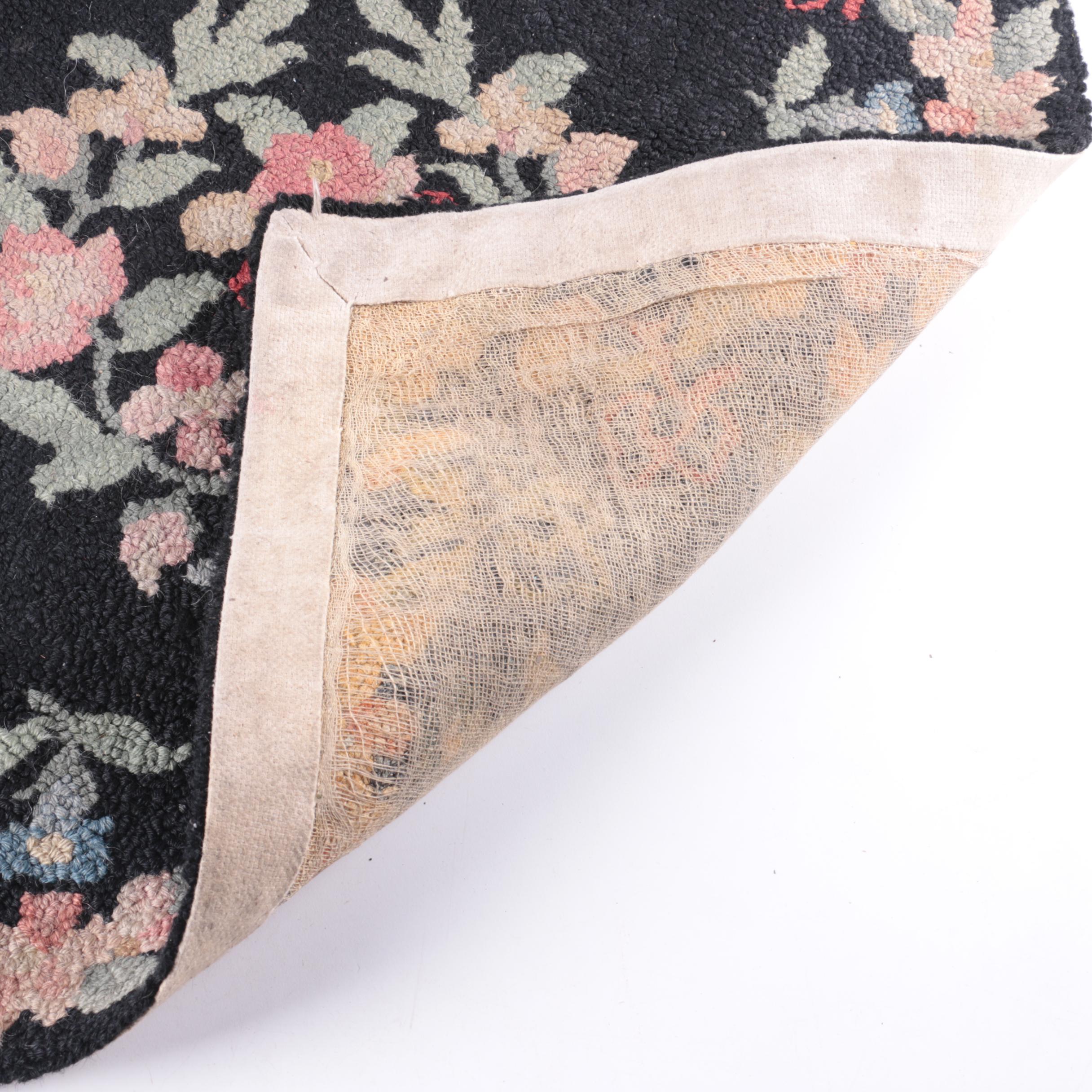 Hand-Hooked Wool Floral Accent Rug
