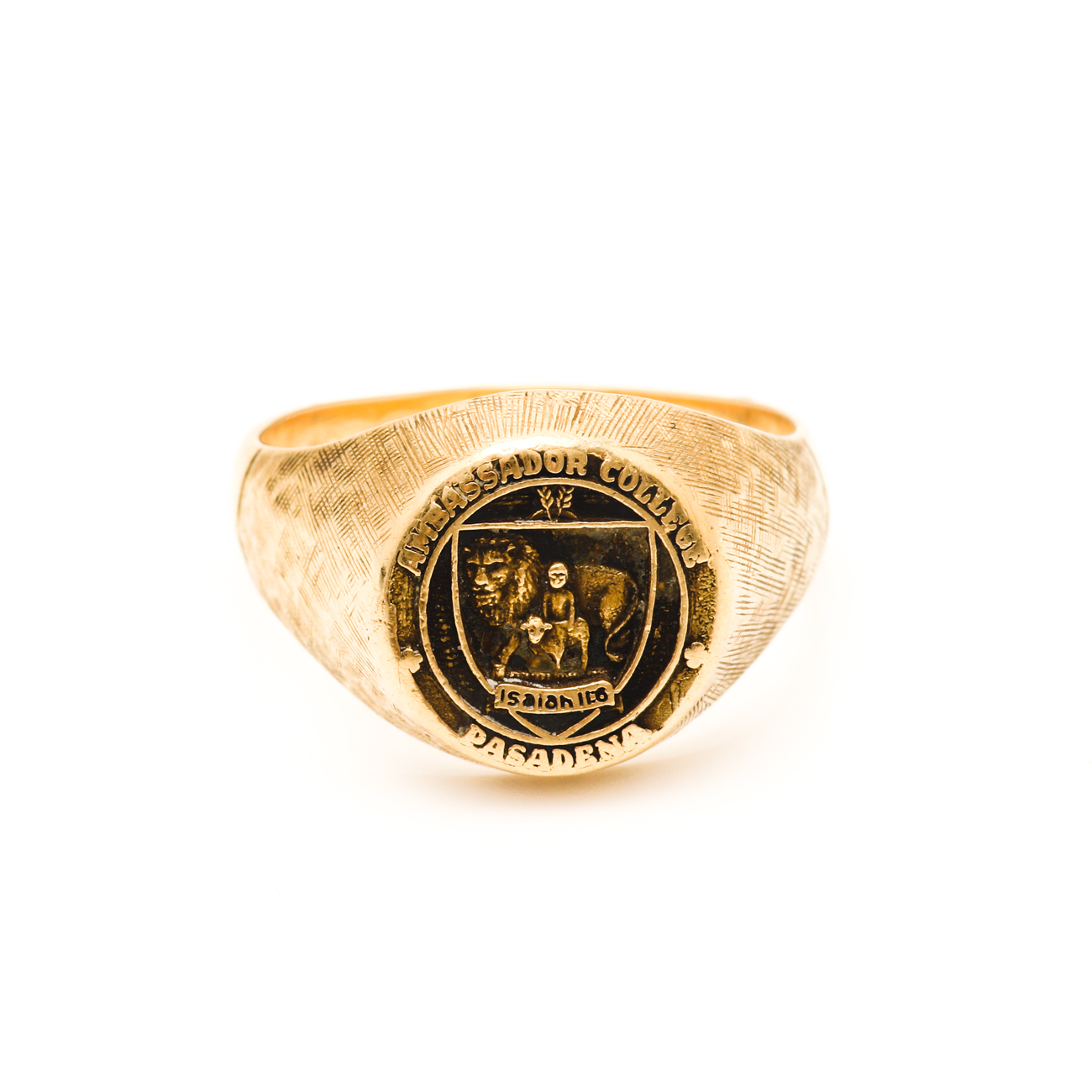 14K Yellow Gold College Signet Ring