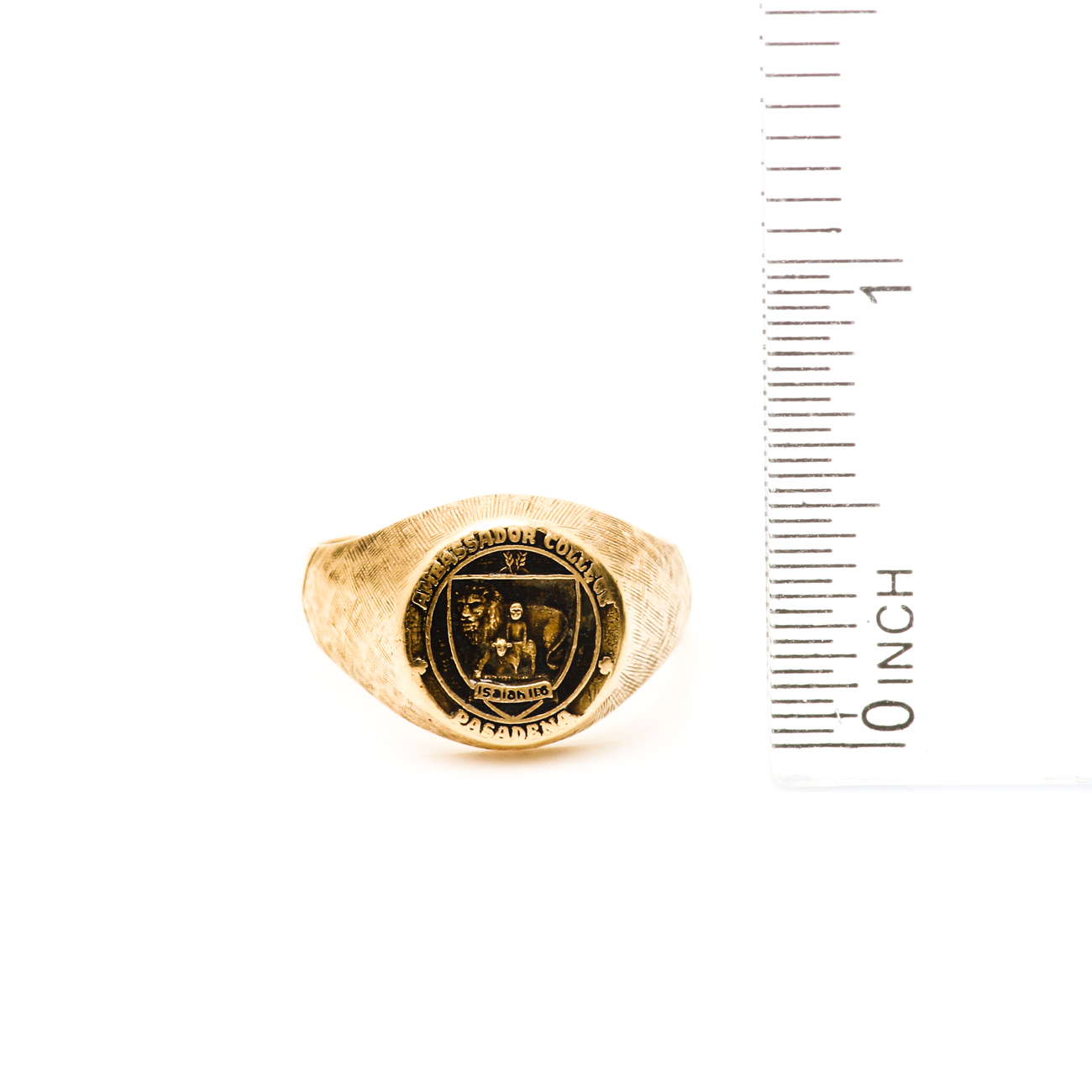 14K Yellow Gold College Signet Ring