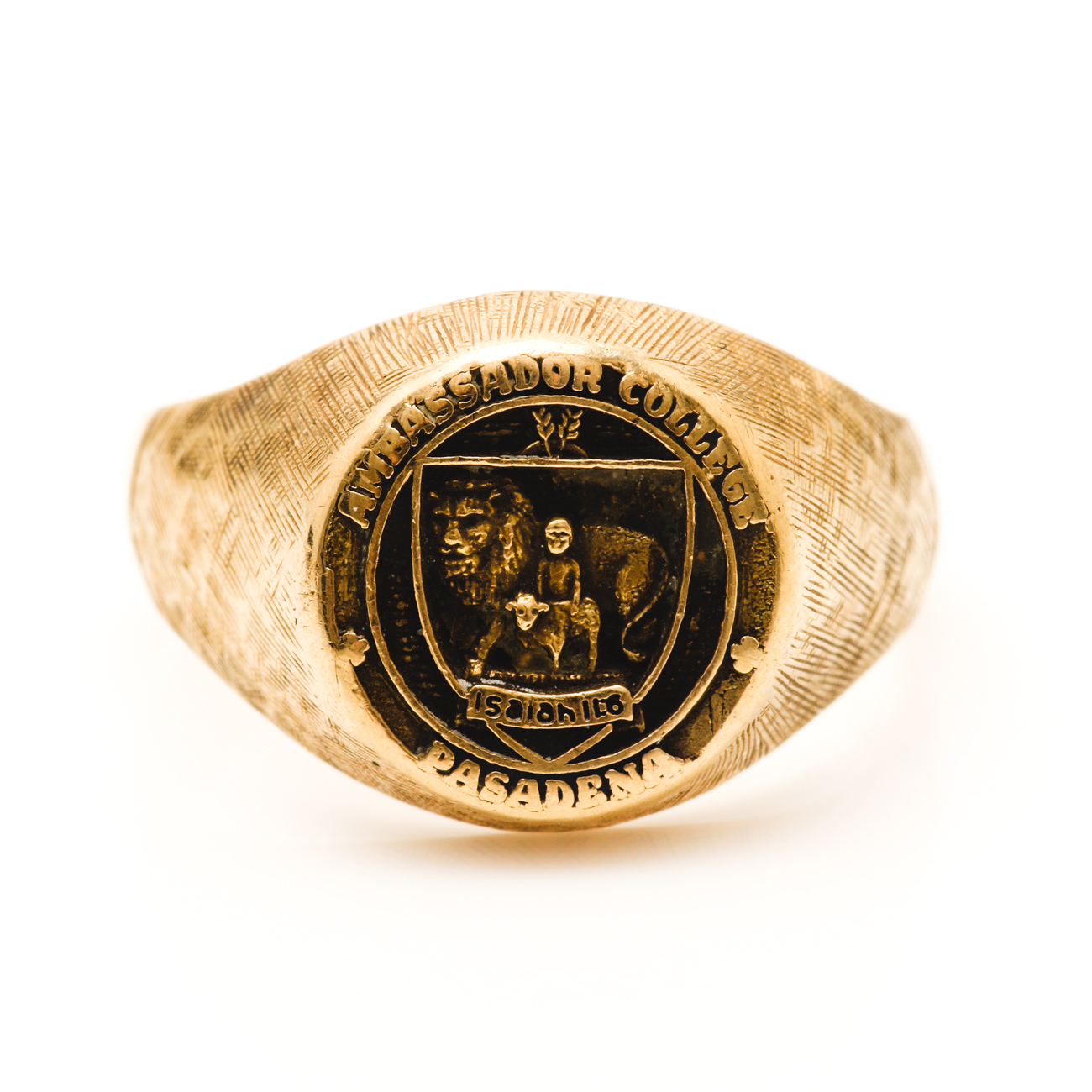 14K Yellow Gold College Signet Ring