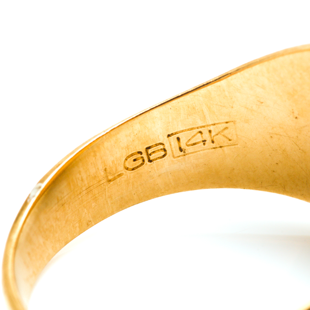 14K Yellow Gold College Signet Ring