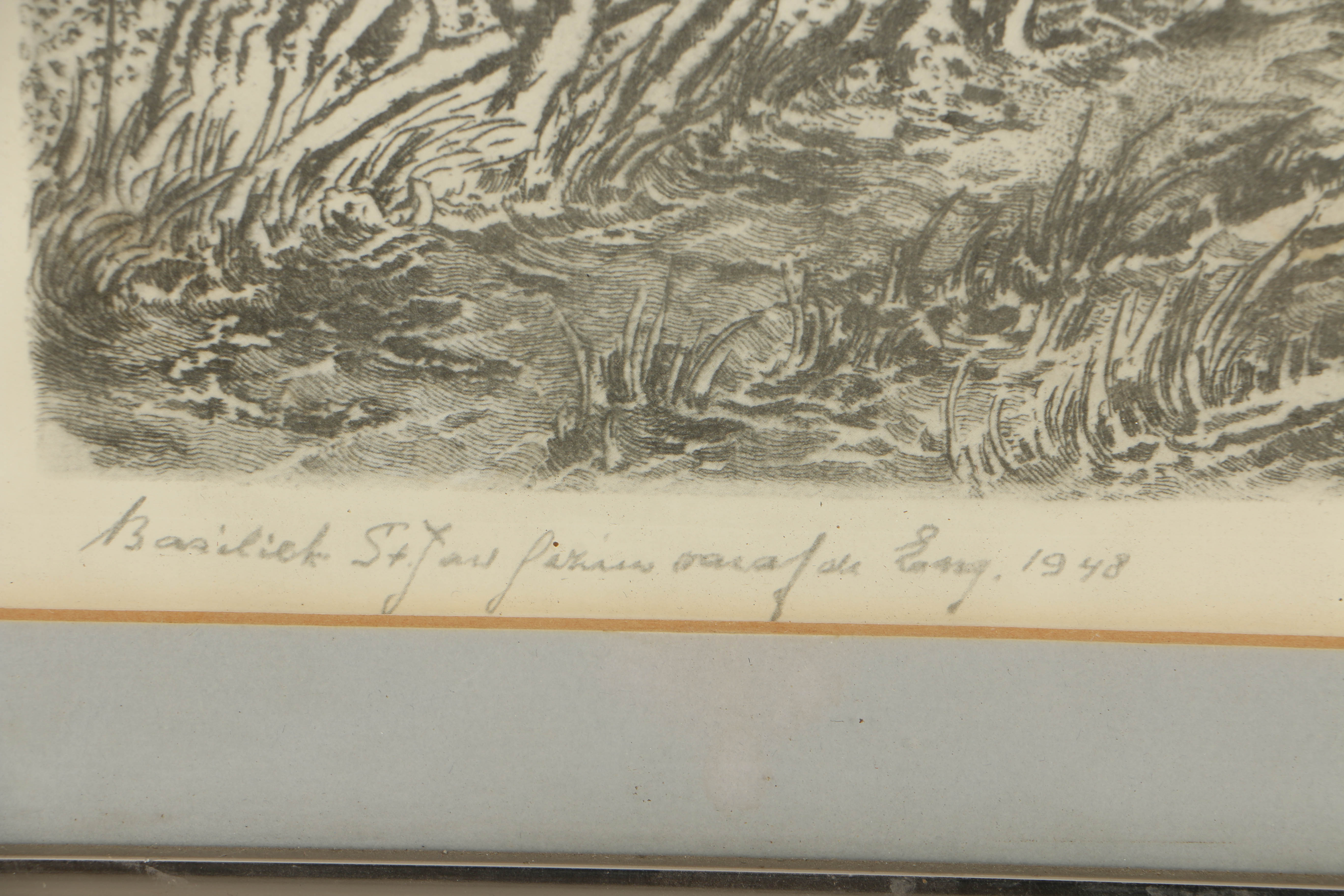 Toon de Jong Etching and Aquatint on Paper of Basilica View