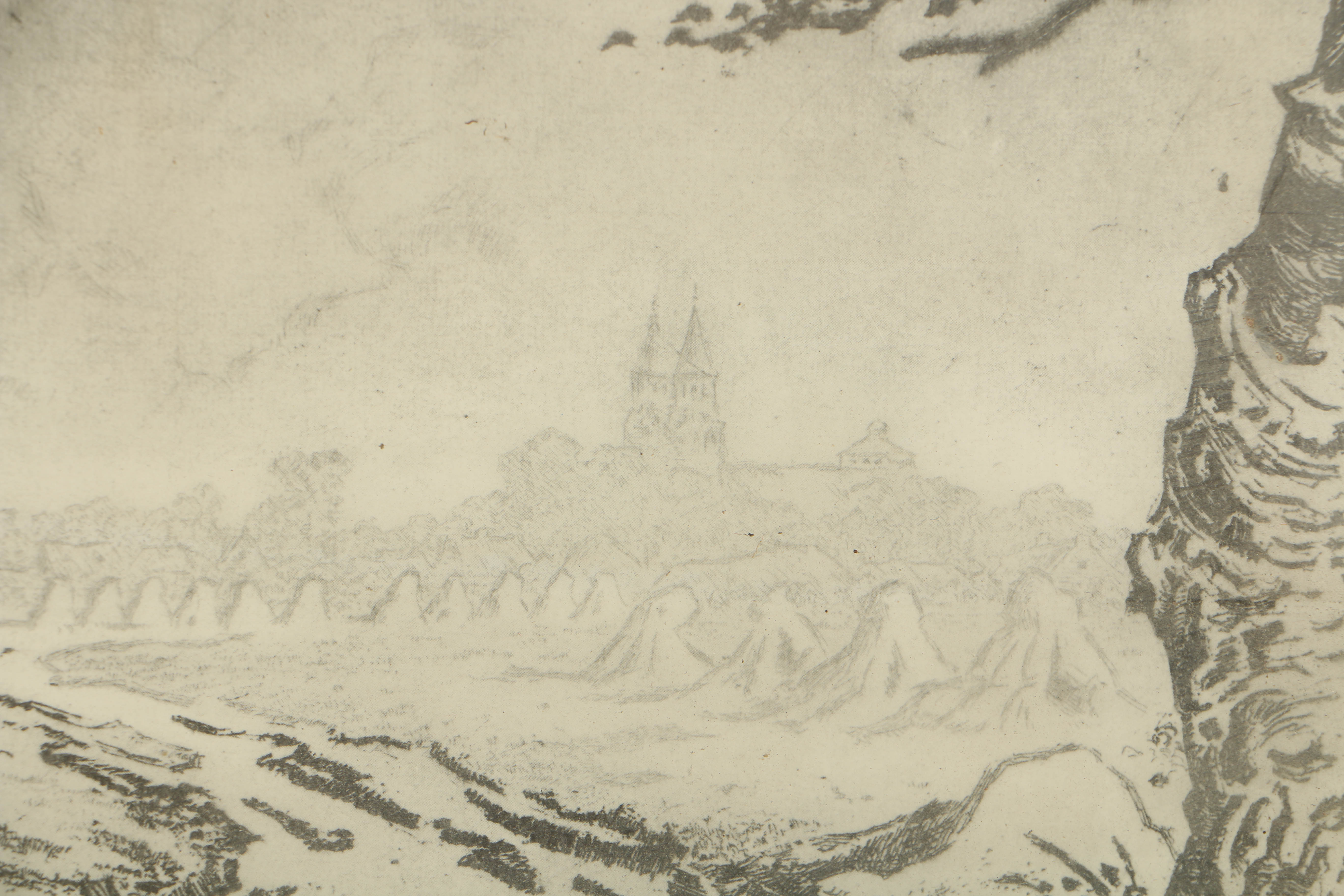 Toon de Jong Etching and Aquatint on Paper of Basilica View