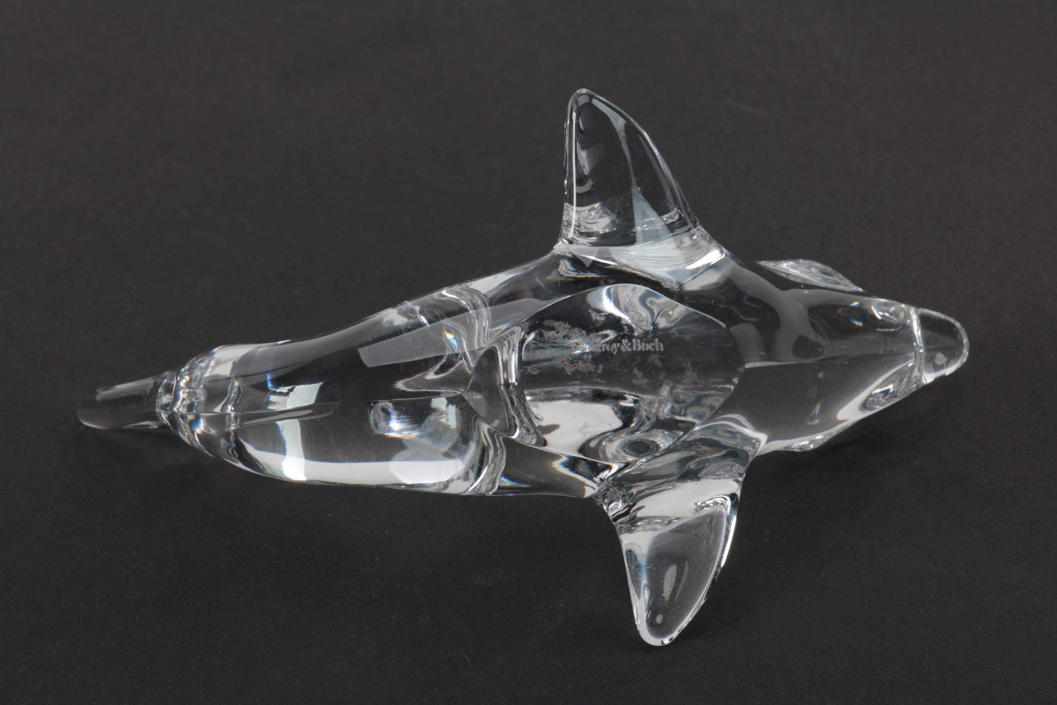 Villeroy & Boch Dolphin and Frog Crystal Figurines