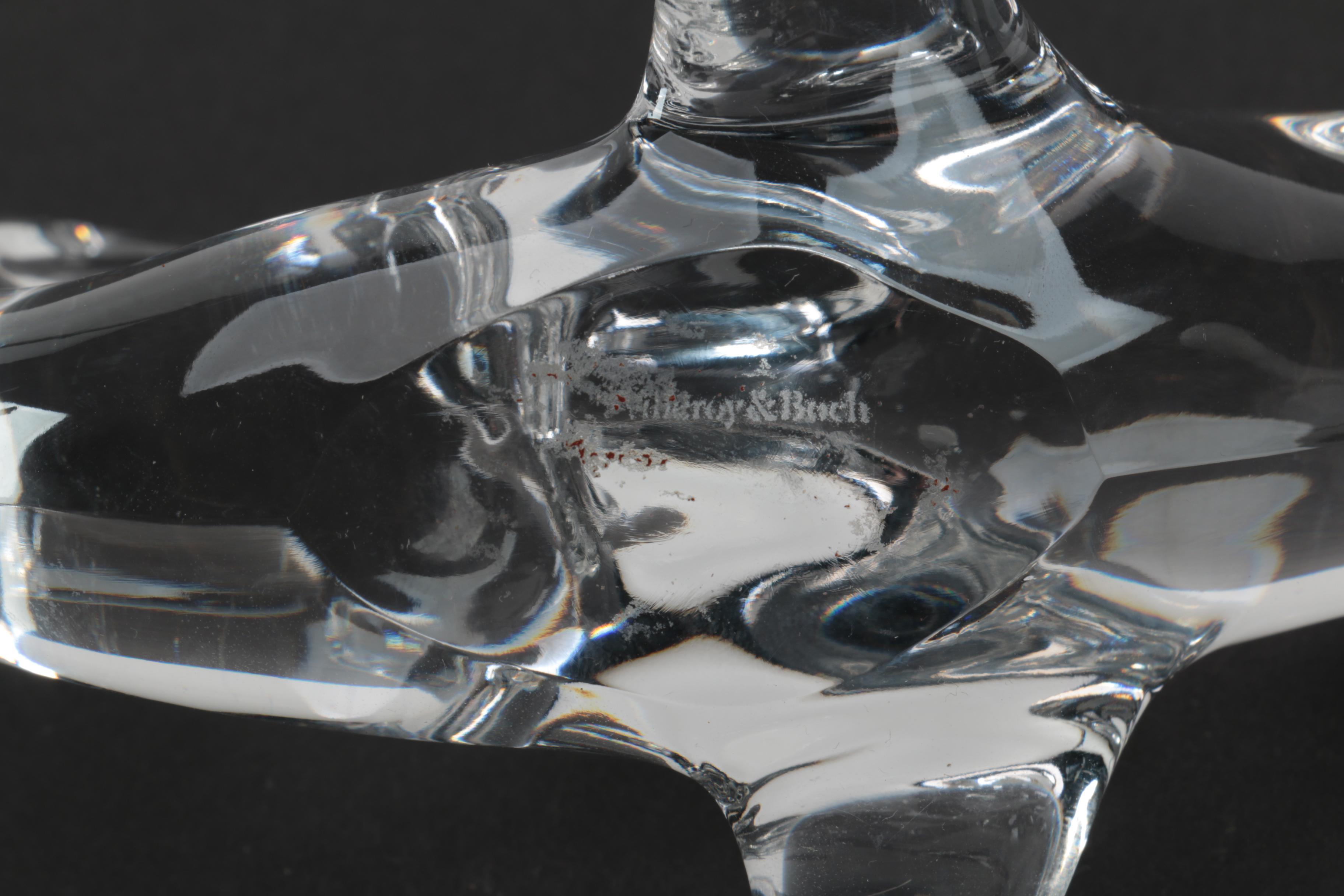 Villeroy & Boch Dolphin and Frog Crystal Figurines