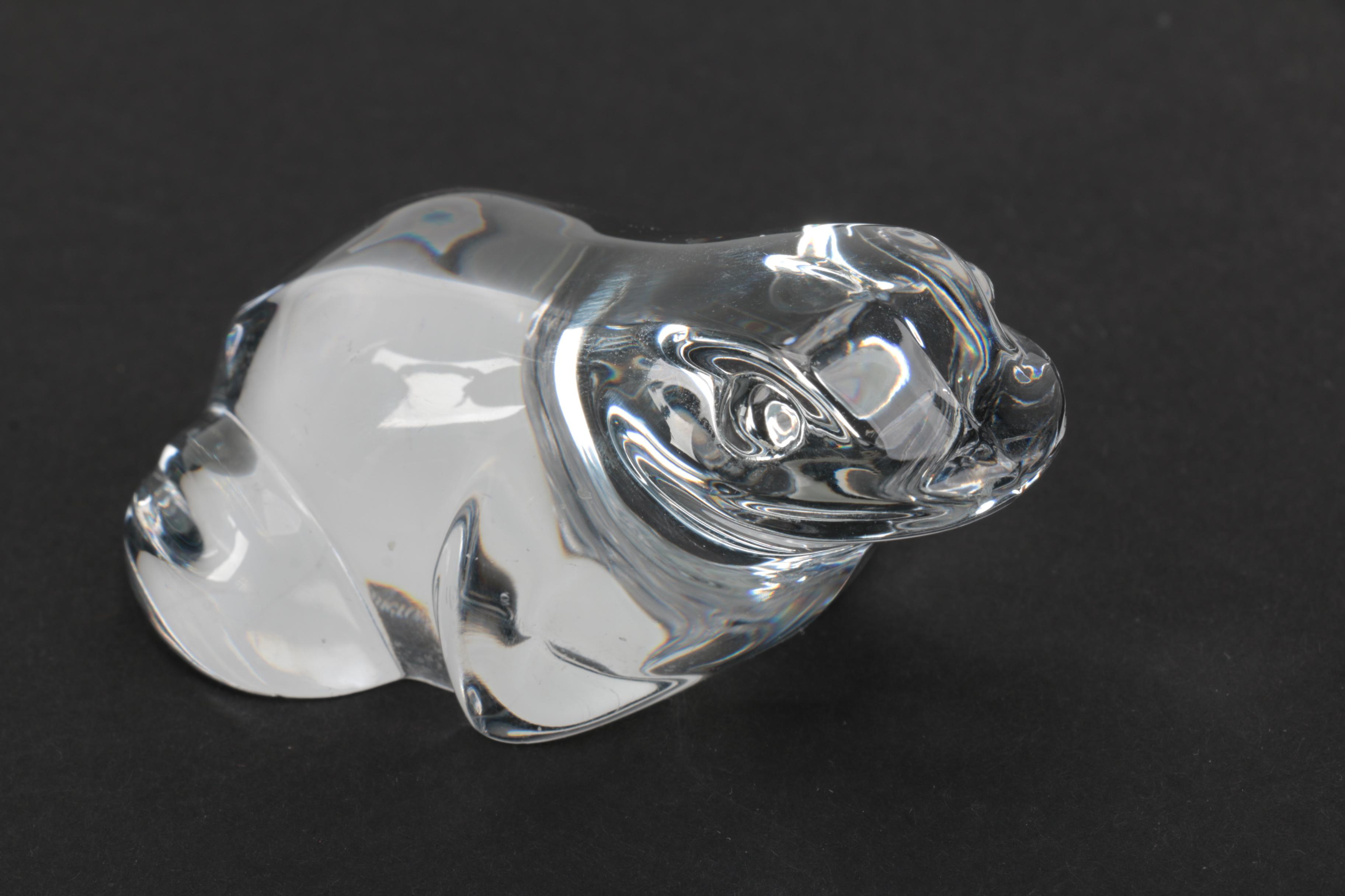 Villeroy & Boch Dolphin and Frog Crystal Figurines