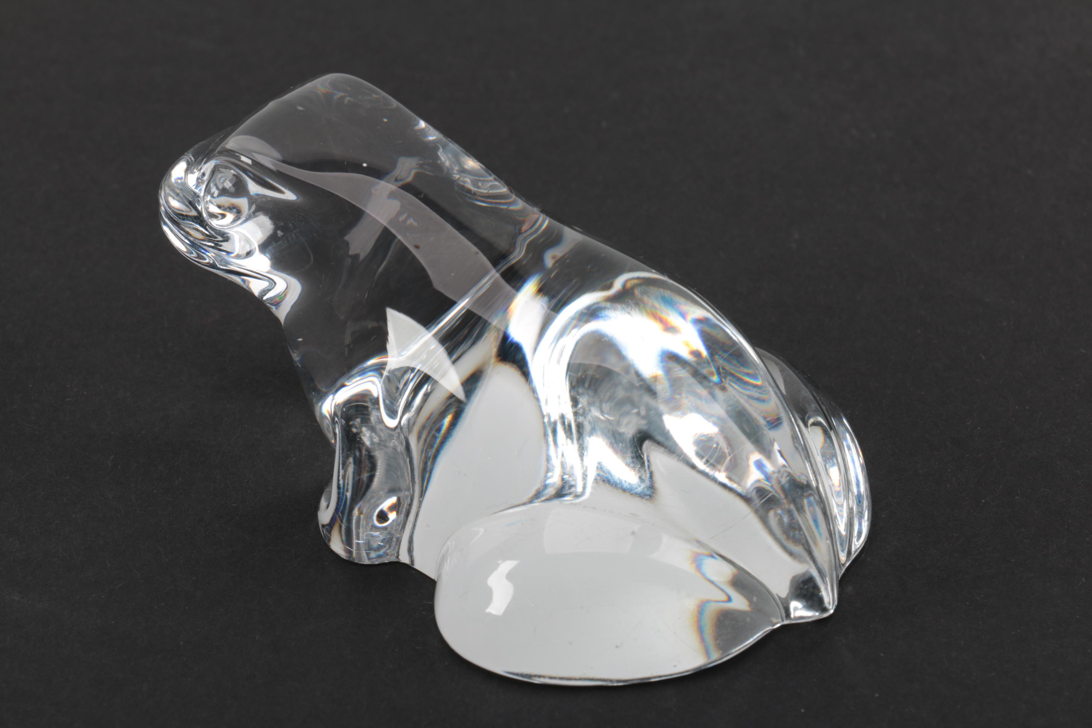 Villeroy & Boch Dolphin and Frog Crystal Figurines