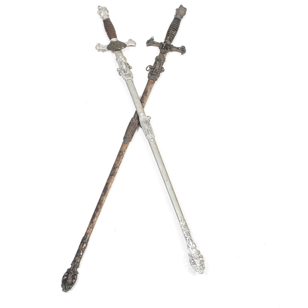 Vintage Knights of Pythias Ceremonial Swords