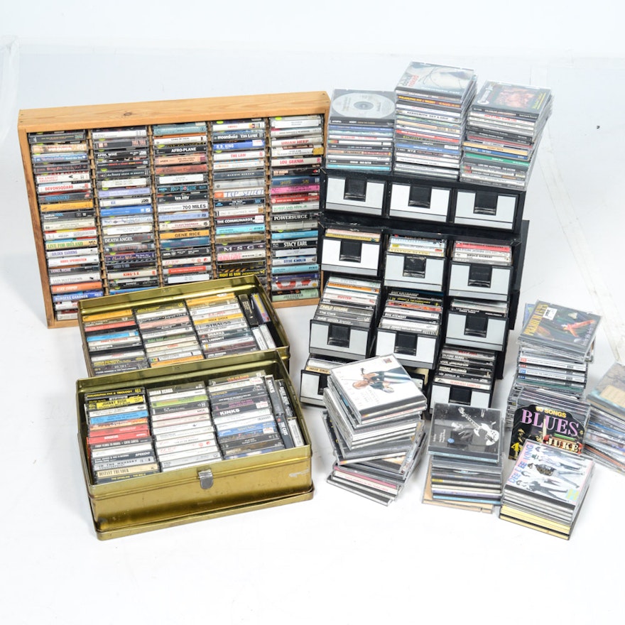 Vintage Compact Discs and Cassettes
