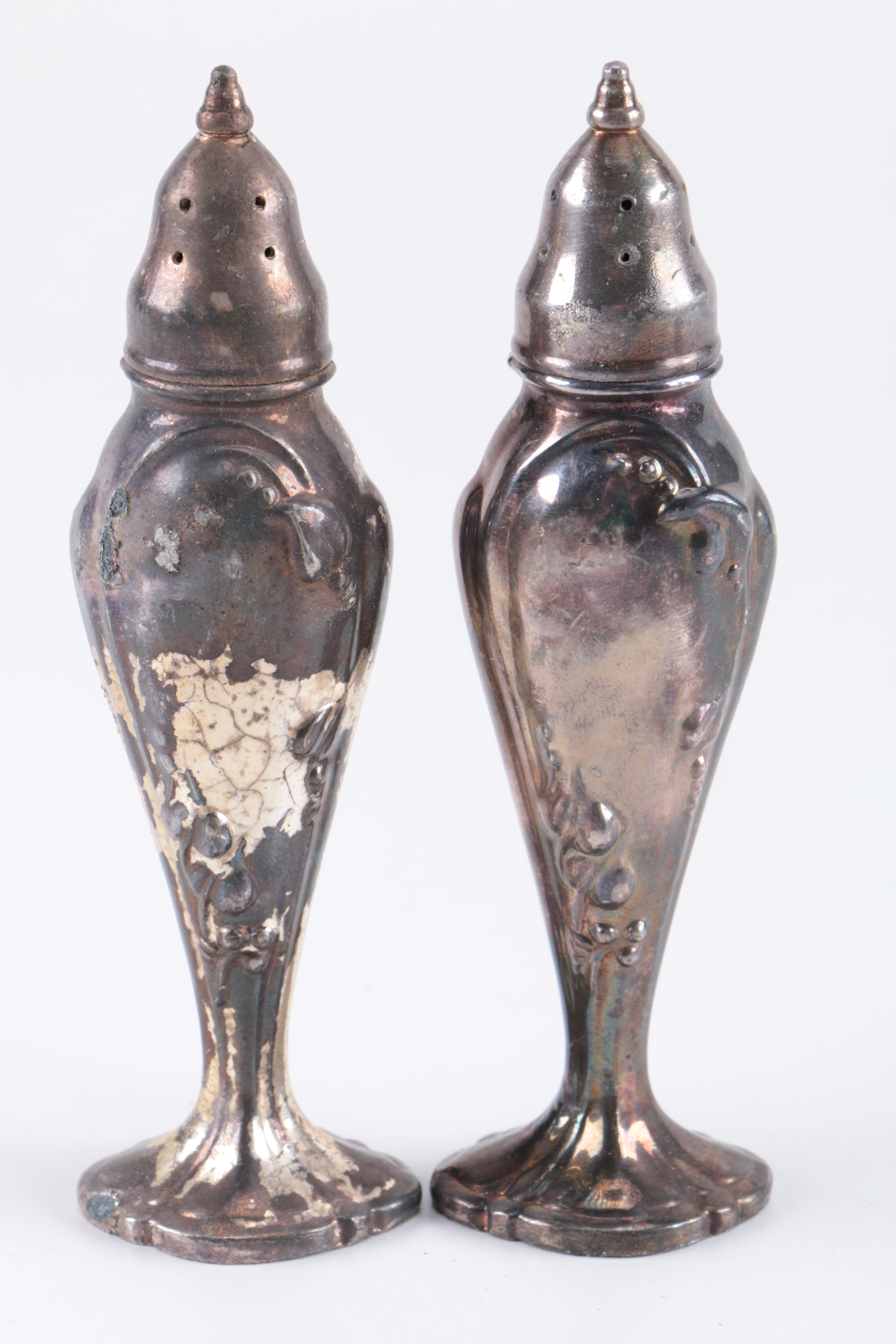 Assortment of Porcelain and Silver Plate Decor Including Barbour Silver