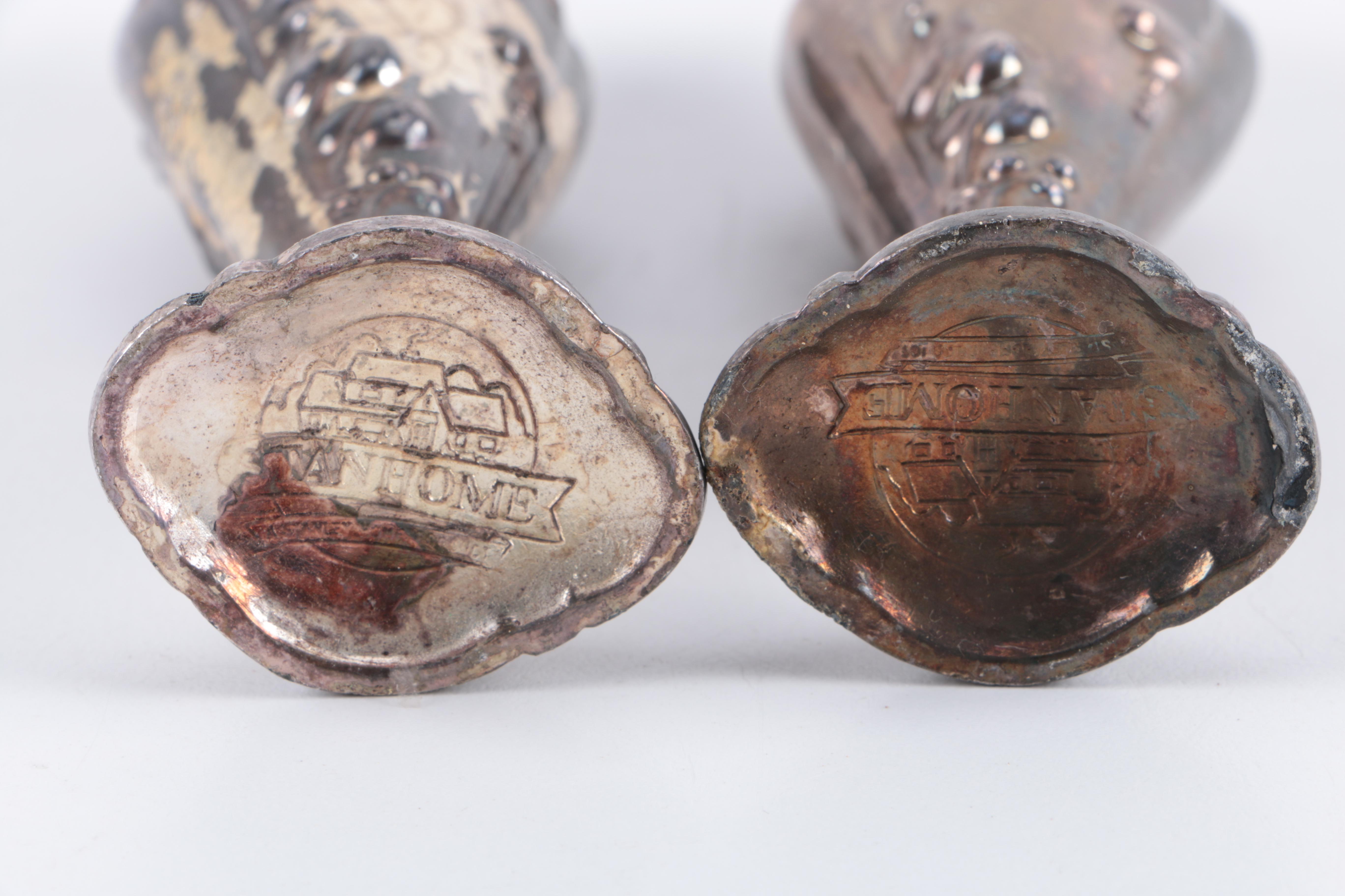 Assortment of Porcelain and Silver Plate Decor Including Barbour Silver