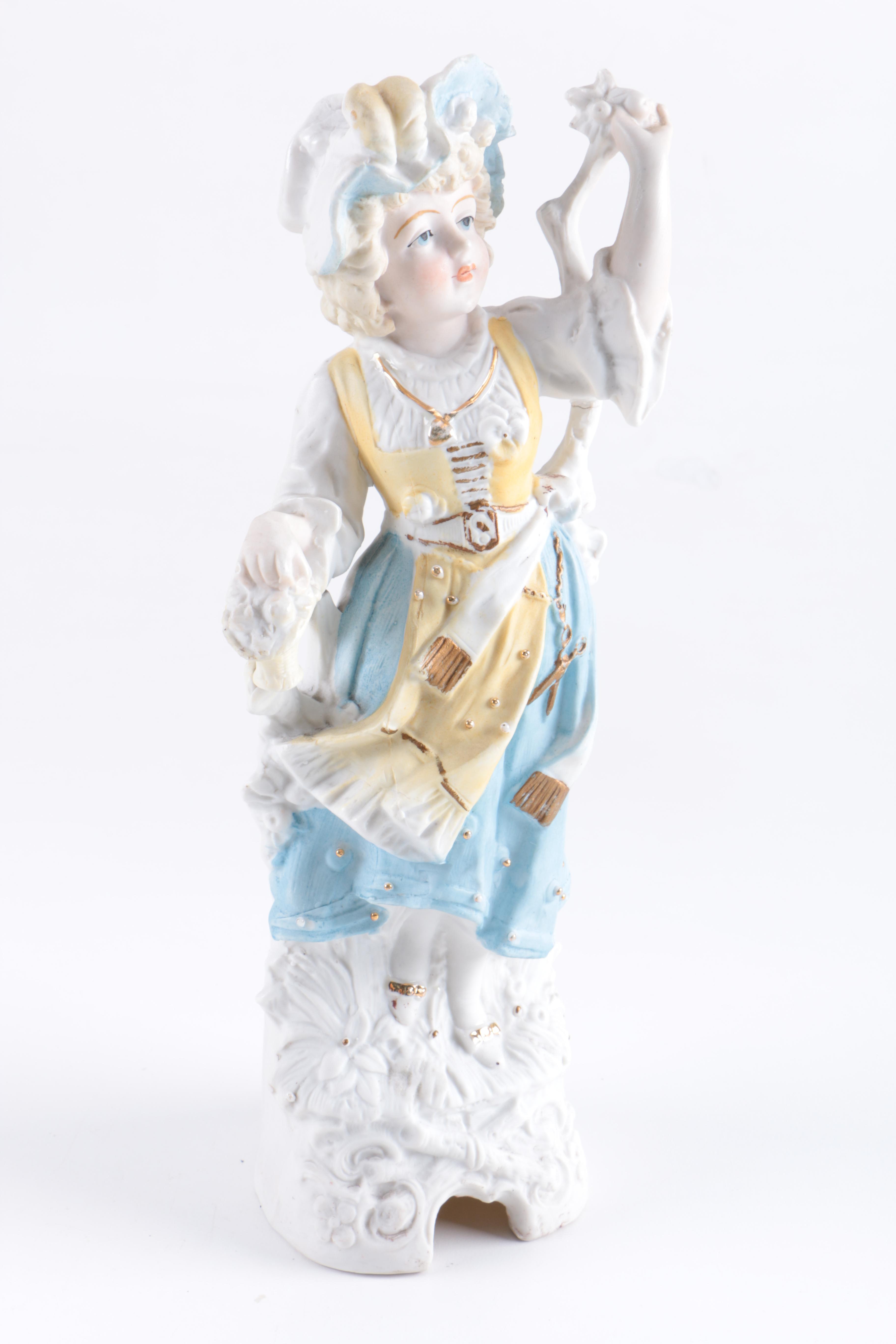 Assortment of Porcelain and Silver Plate Decor Including Barbour Silver