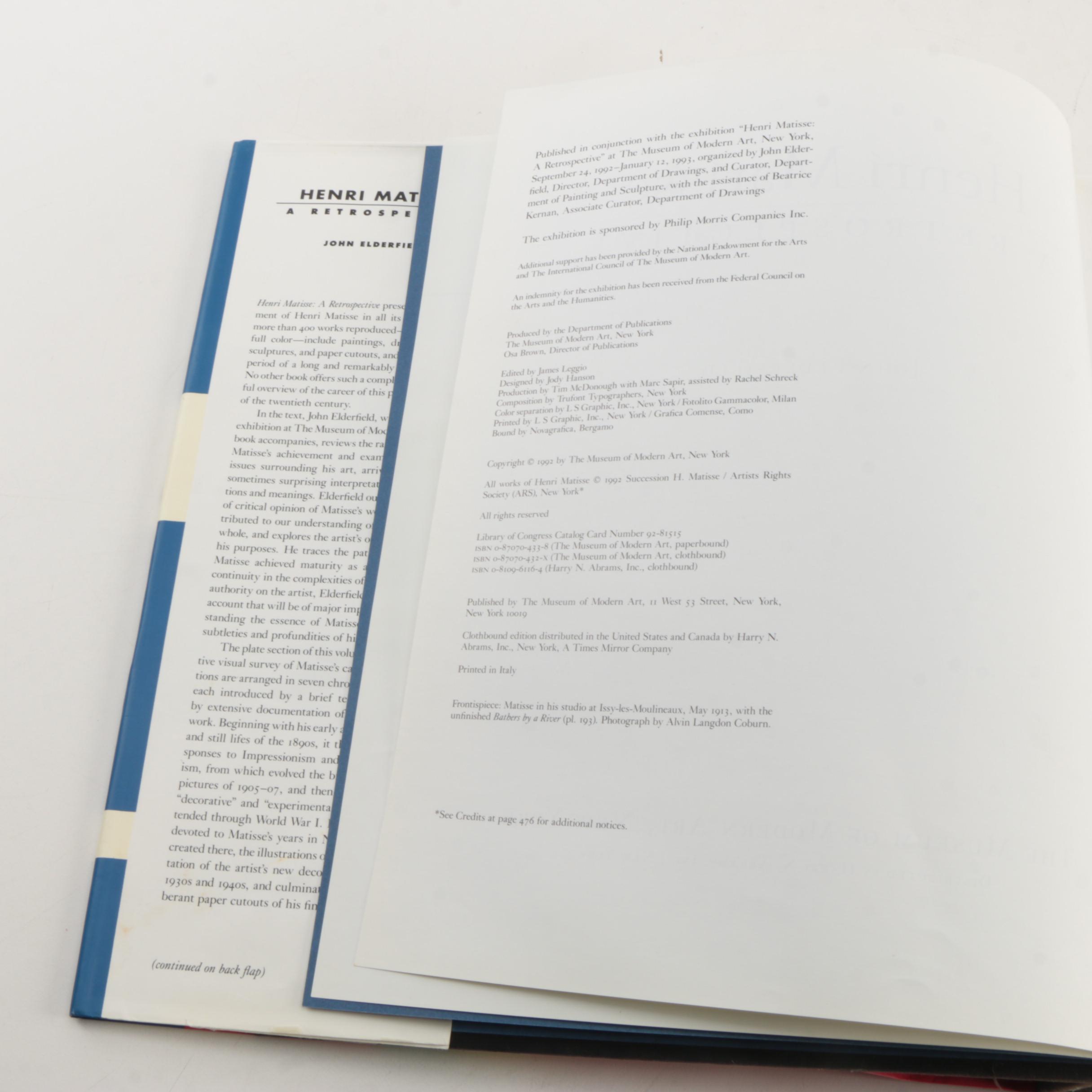 Contemporary Art Books Featuring Henri Matisse