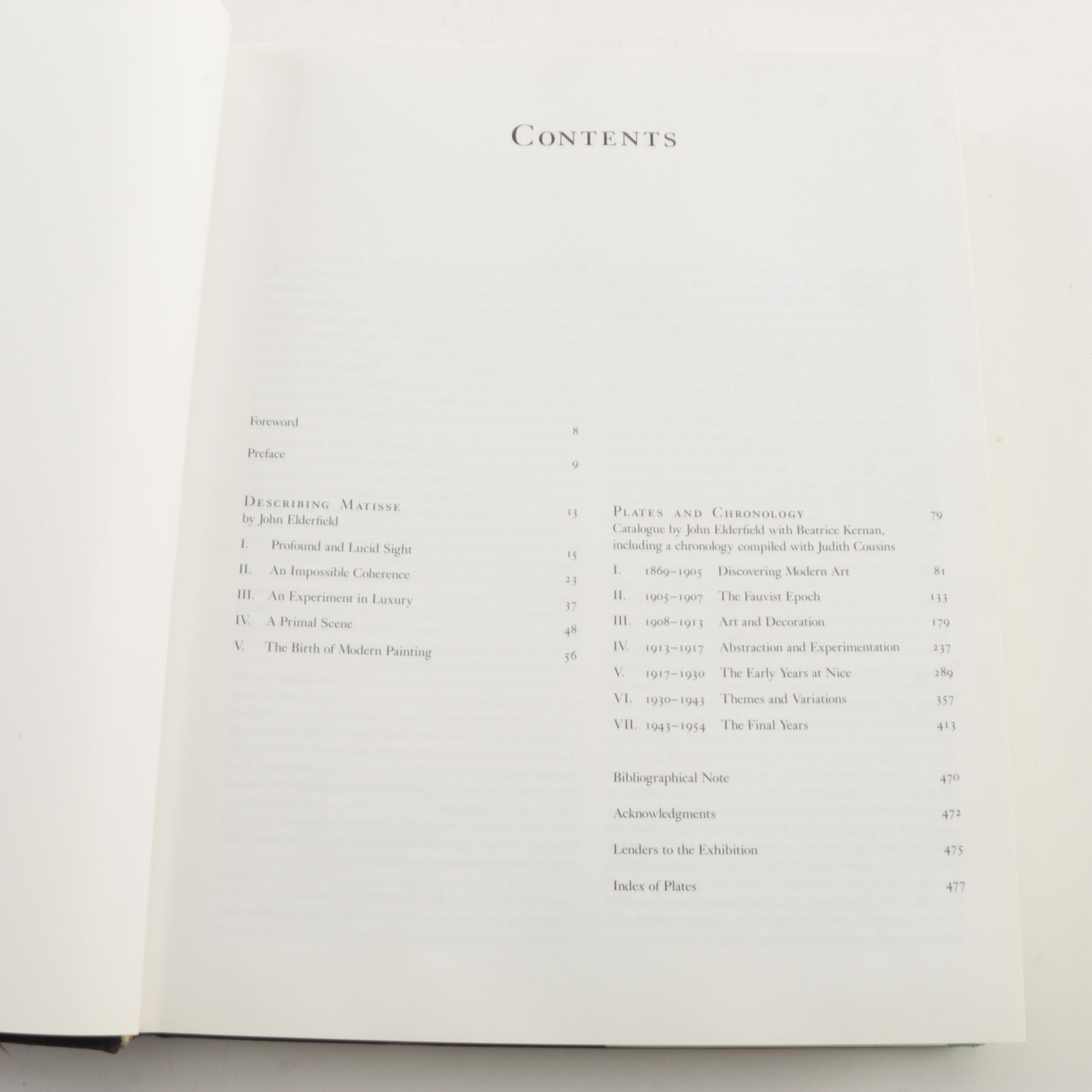 Contemporary Art Books Featuring Henri Matisse