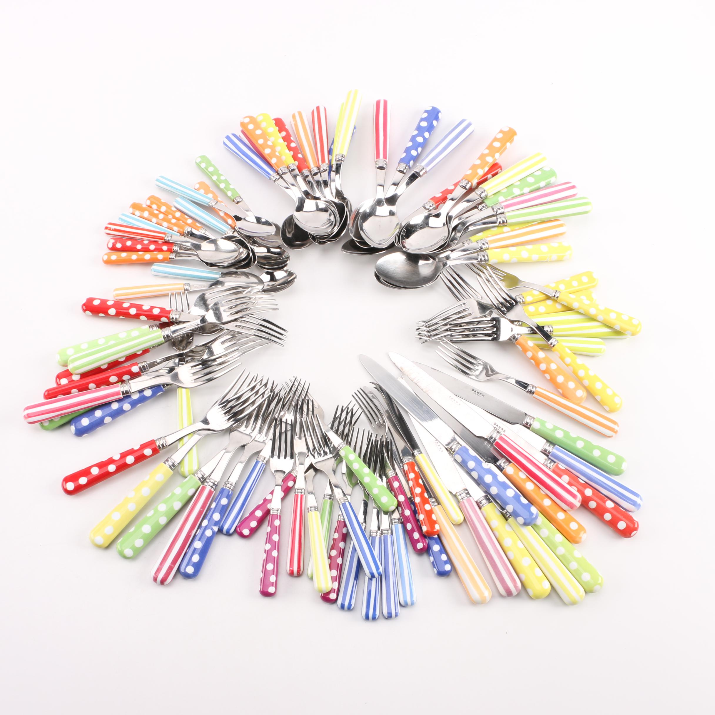 Sabre Flatware Set with Vibrantly Colored Handles