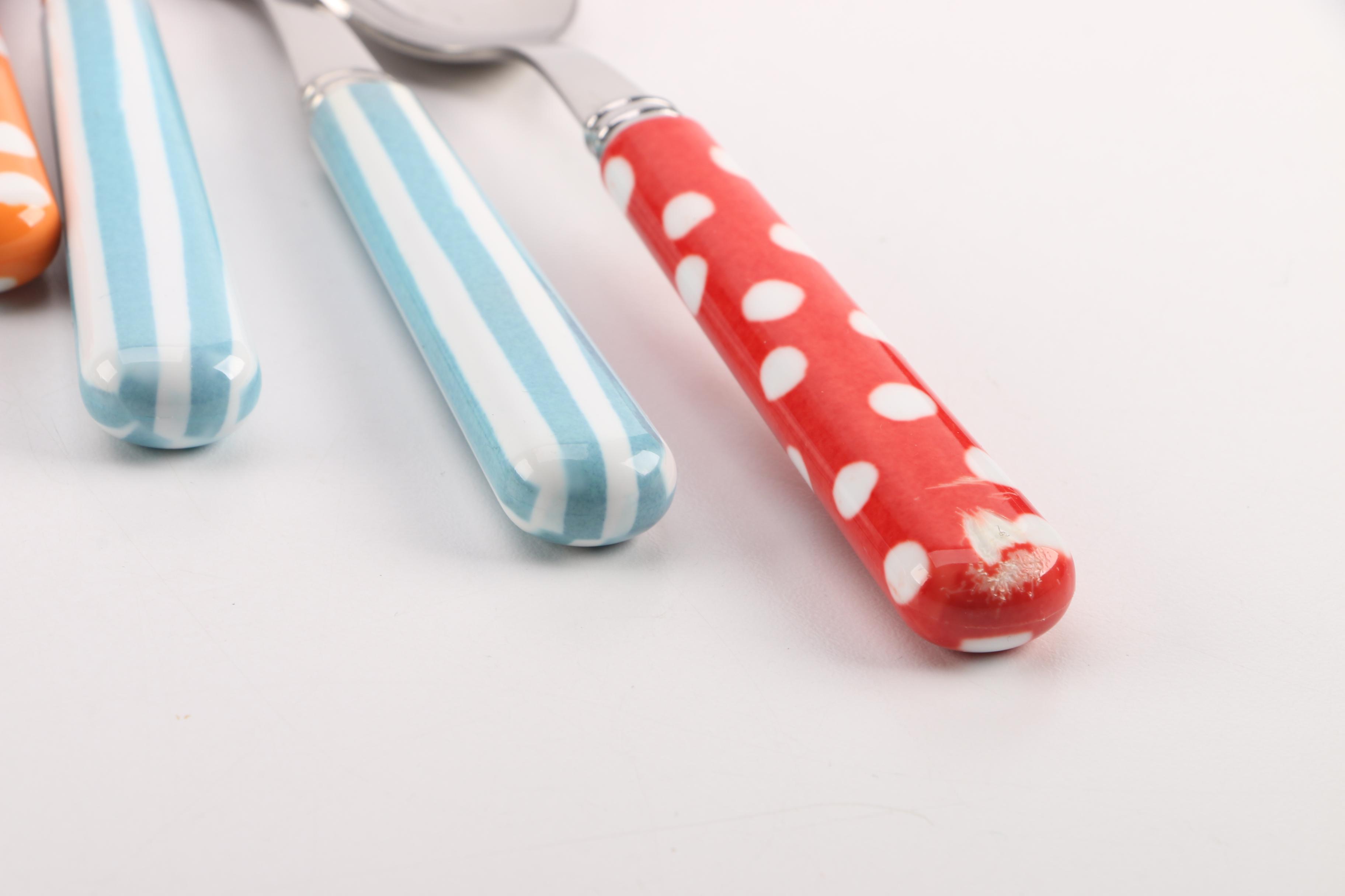 Sabre Flatware Set with Vibrantly Colored Handles