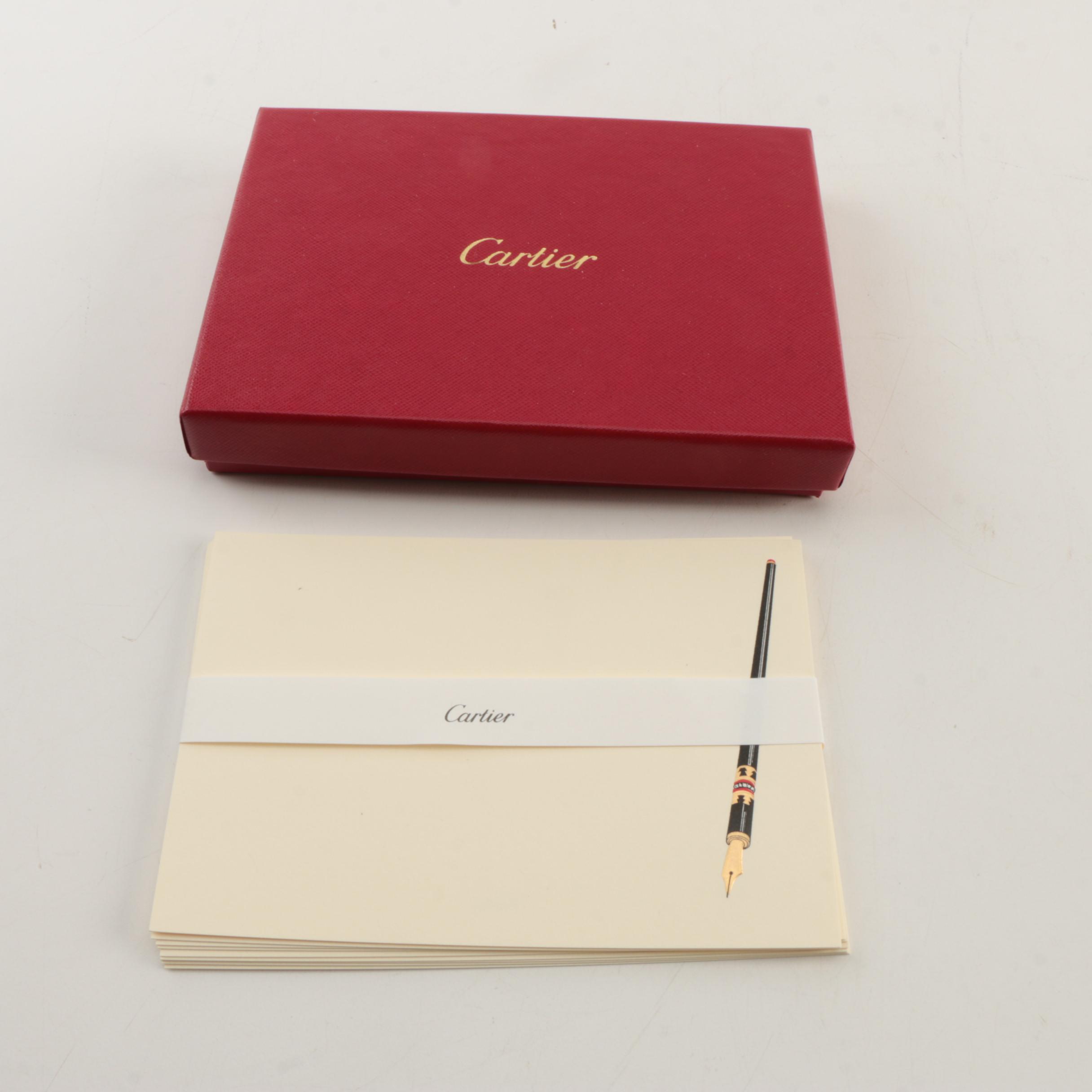 Cartier "Fountain Pen" Stationery