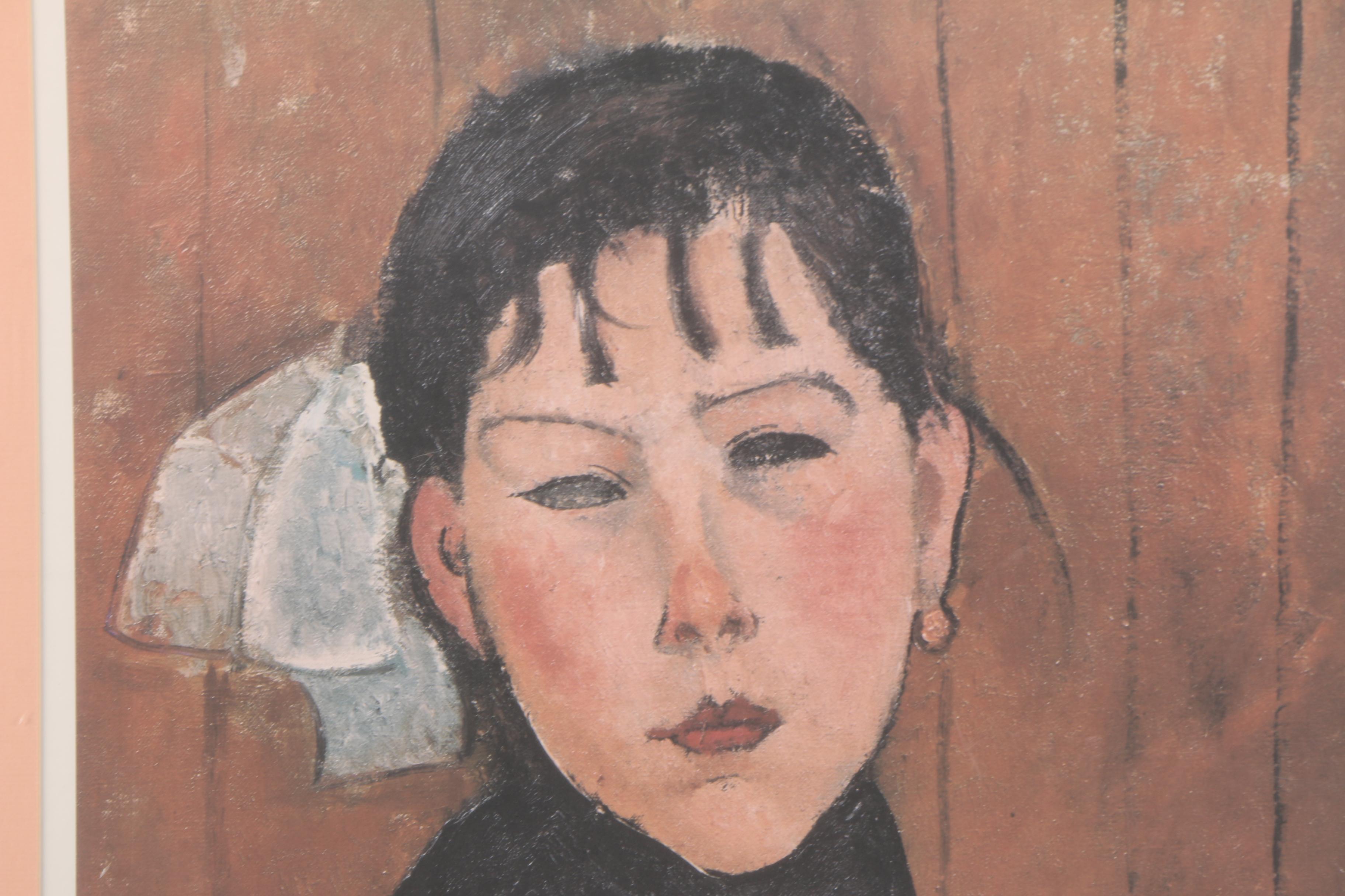 Offset Lithograph Poster after Modigliani "Marie, Daughter of the People"