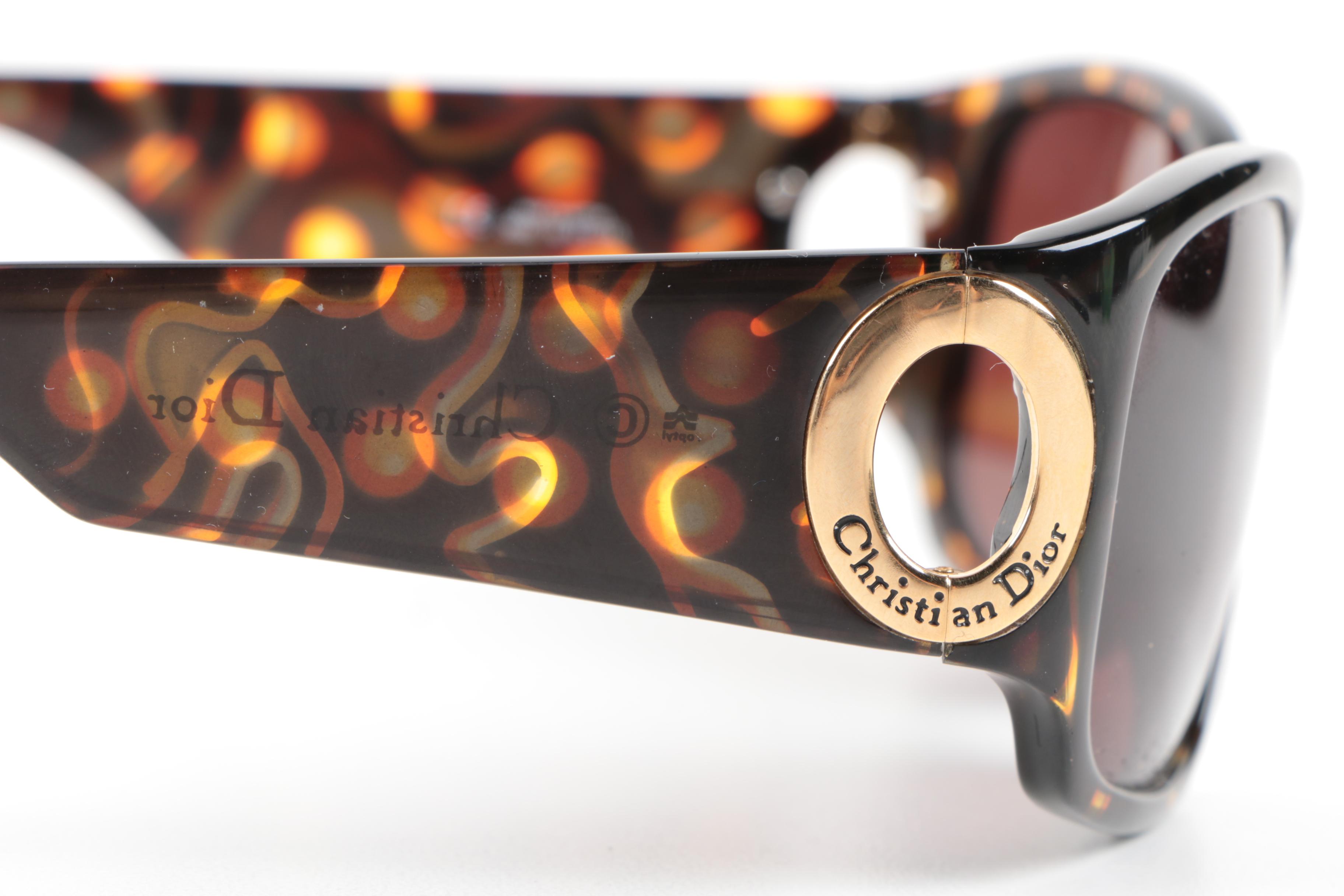 Vintage Christian Dior Orange Spot Sunglasses