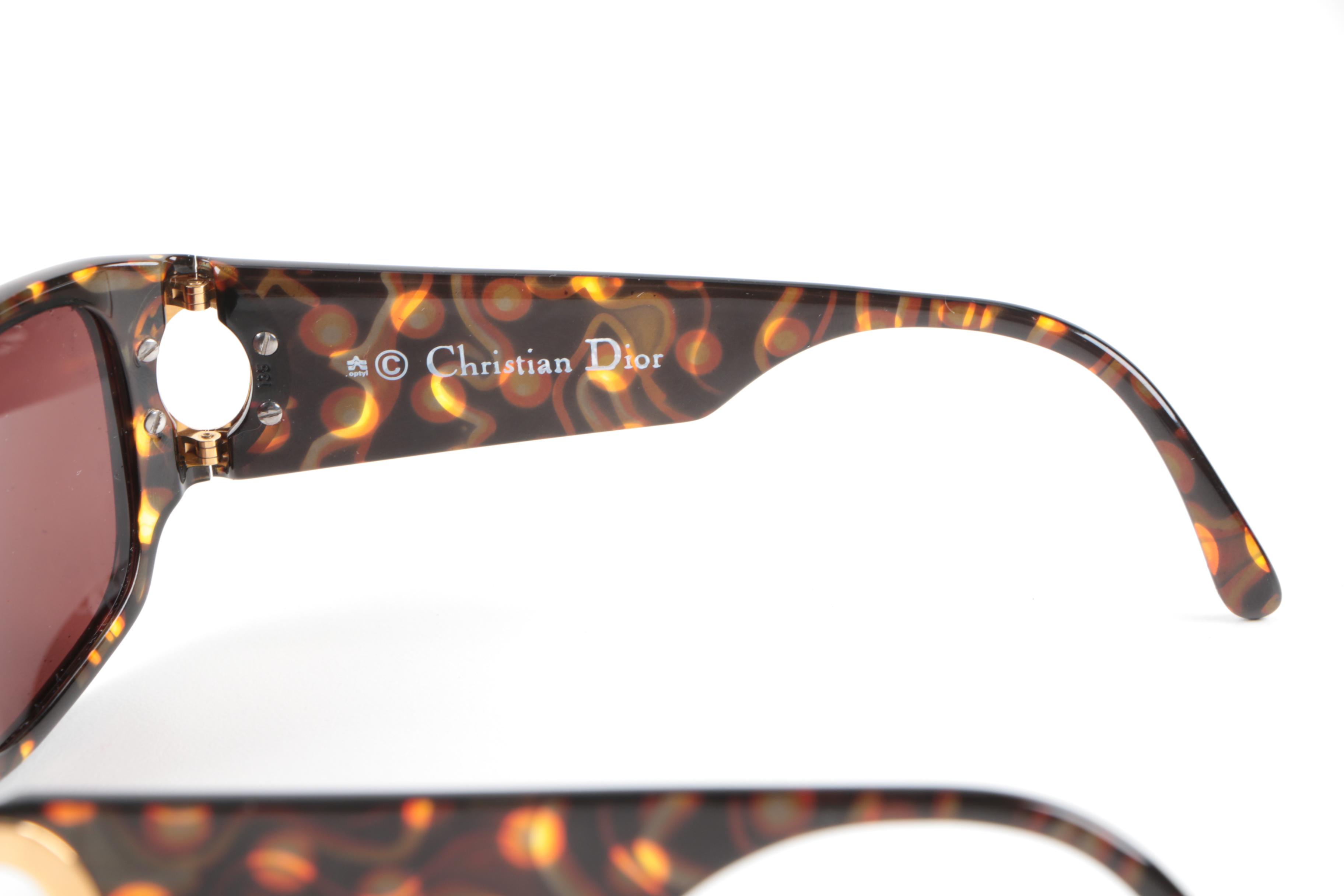 Vintage Christian Dior Orange Spot Sunglasses