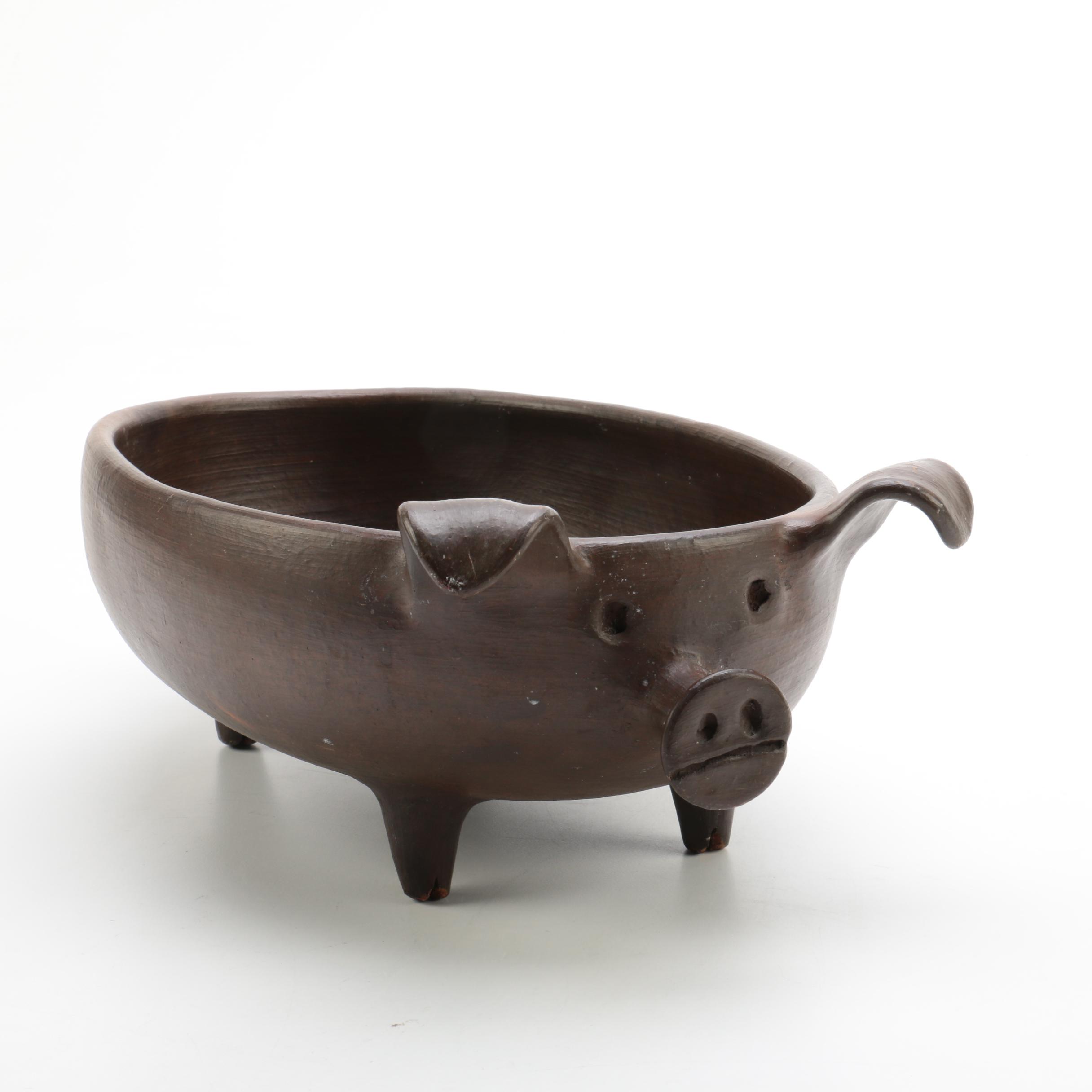 Ceramic Figural Pig Bowl