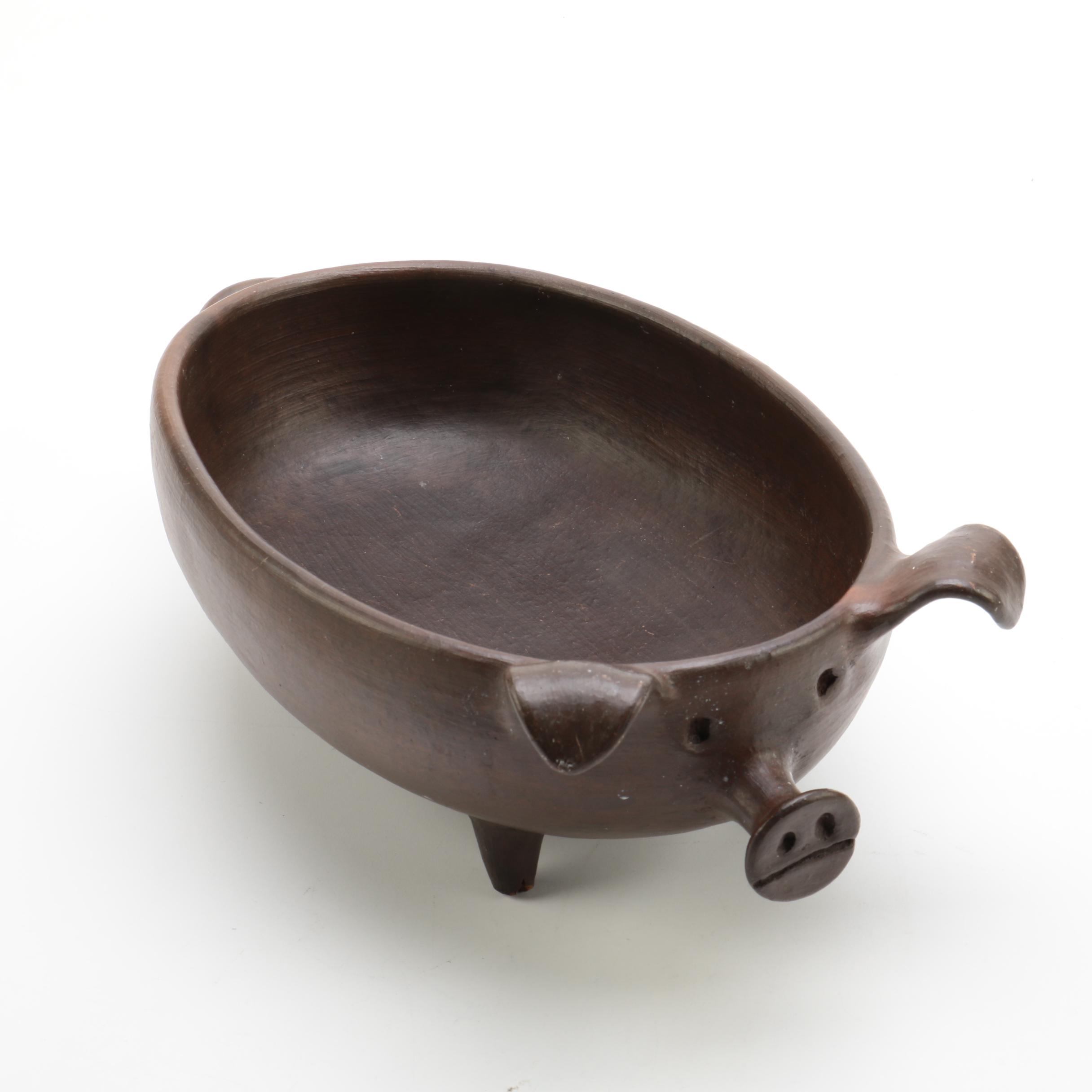 Ceramic Figural Pig Bowl
