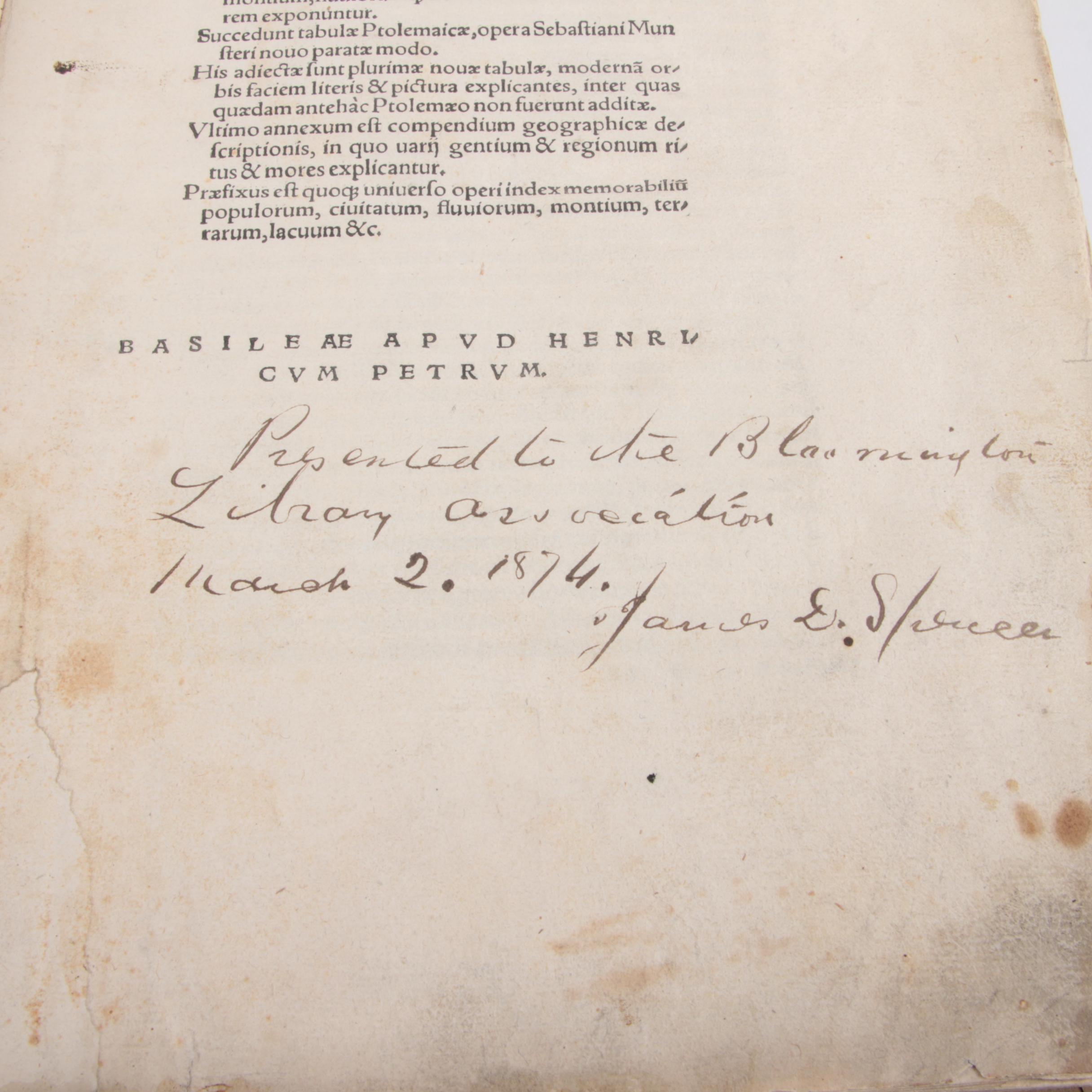 1542 Ptolemy "Geographia Universalis" Second Edition Edited by Sebastian Münster