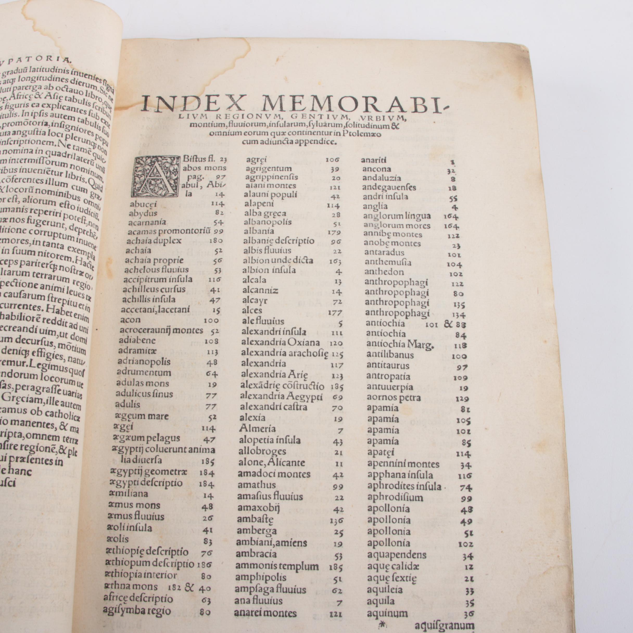 1542 Ptolemy "Geographia Universalis" Second Edition Edited by Sebastian Münster