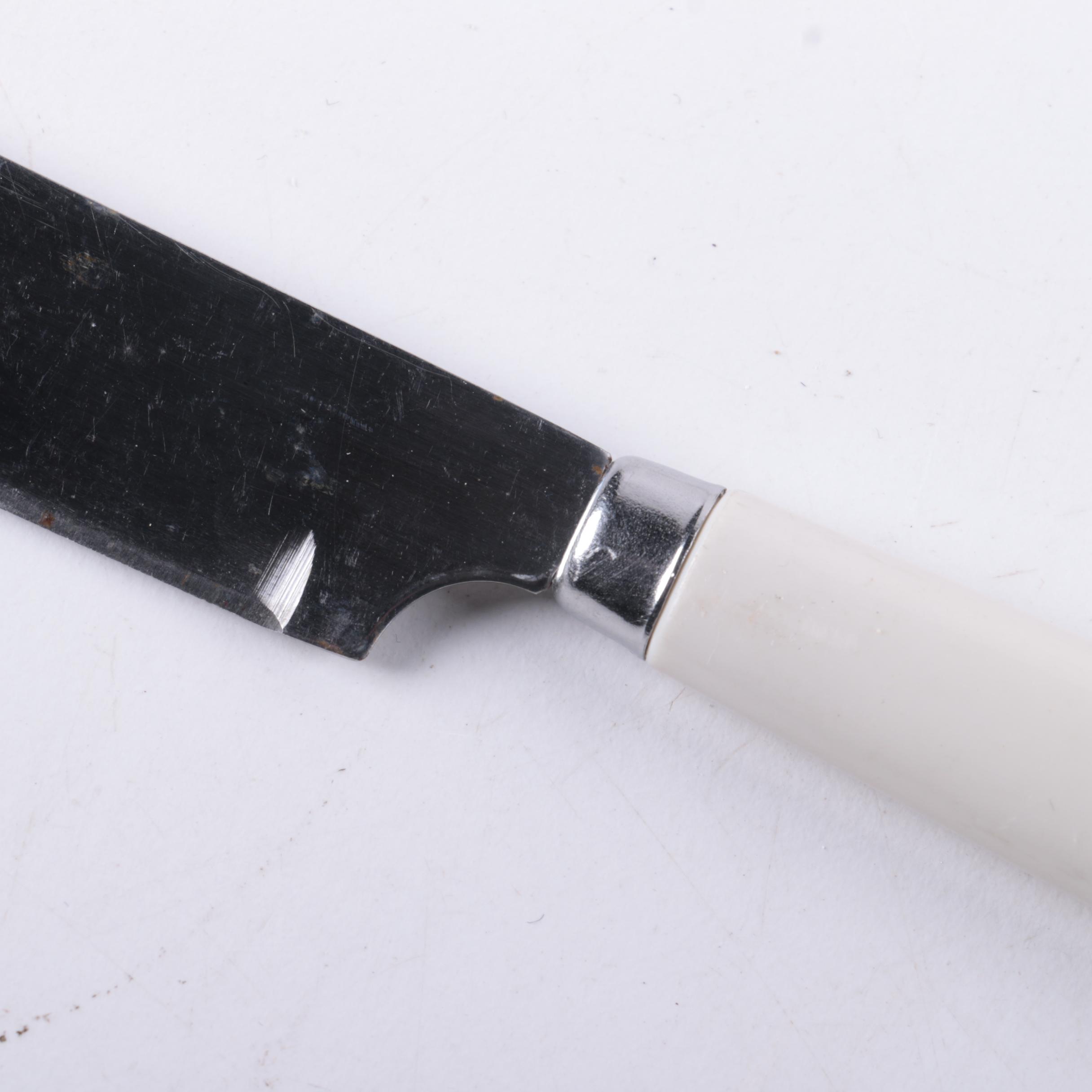 White Plastic Handled Stainless Flatware