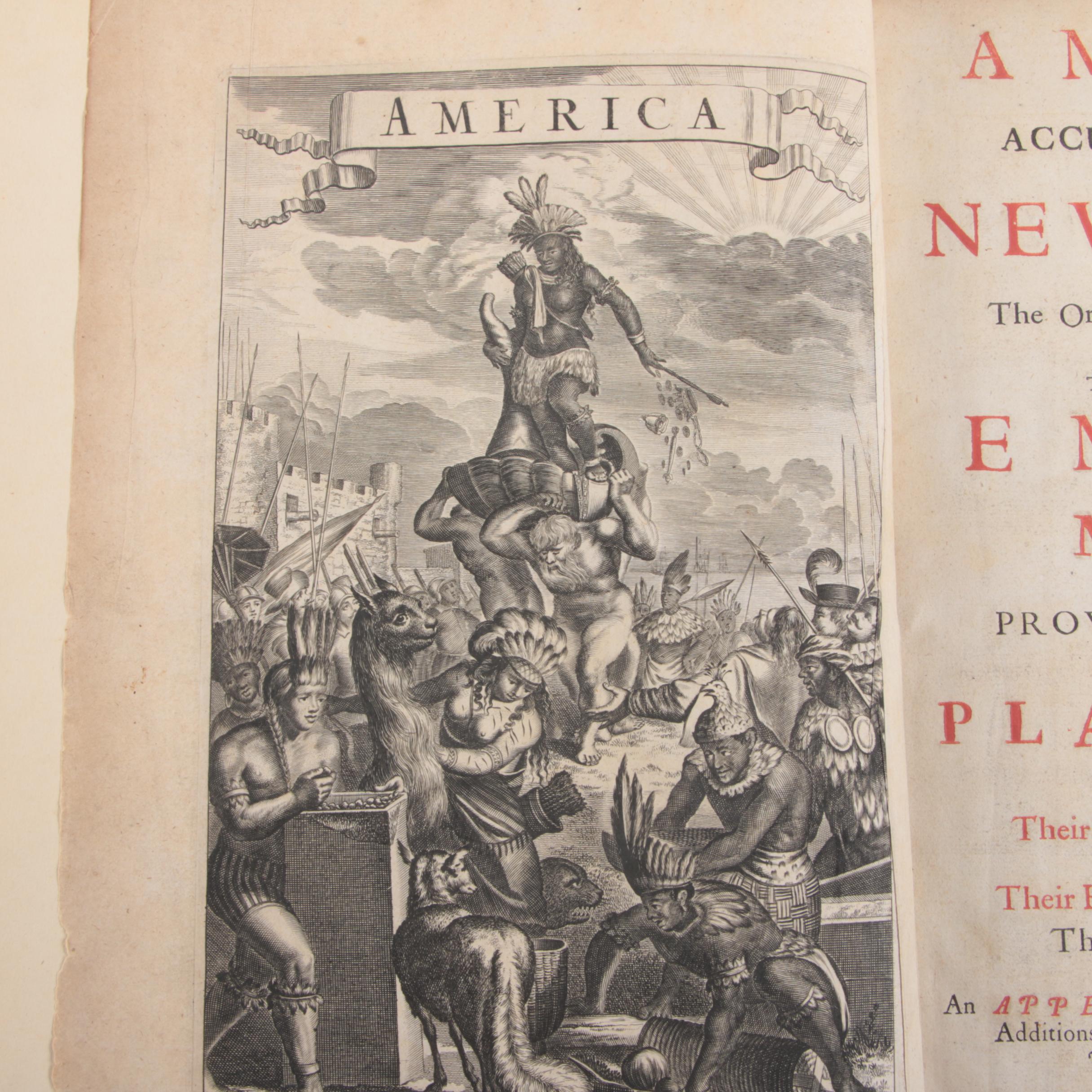 1671 "America" Book with Illustrated Maps by John Ogilby