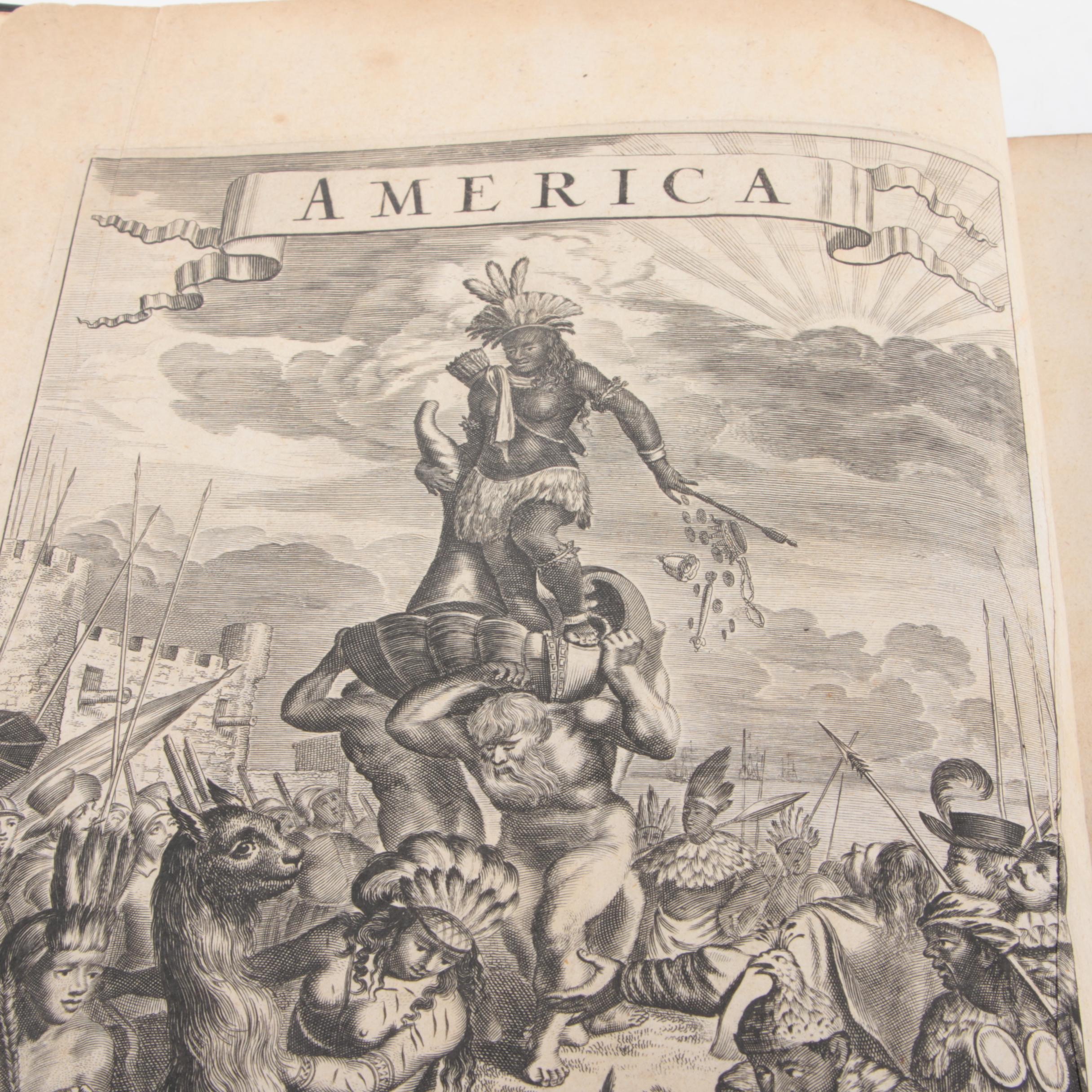 1671 "America" Book with Illustrated Maps by John Ogilby