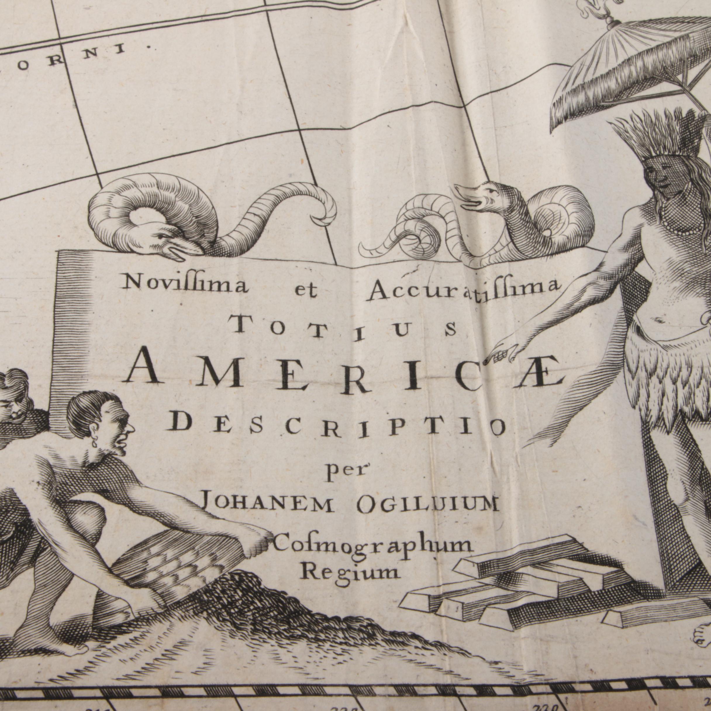 1671 "America" Book with Illustrated Maps by John Ogilby