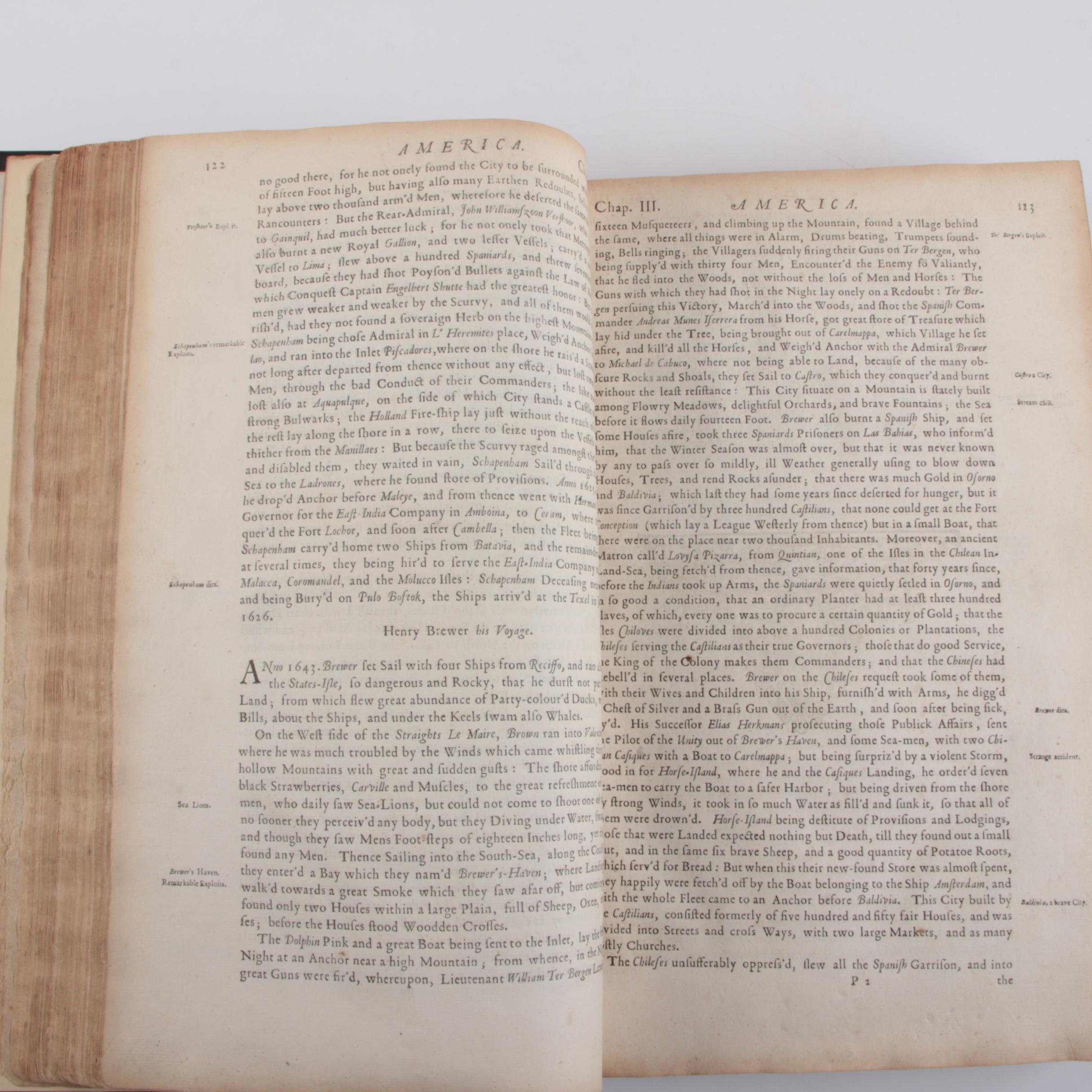 1671 "America" Book with Illustrated Maps by John Ogilby