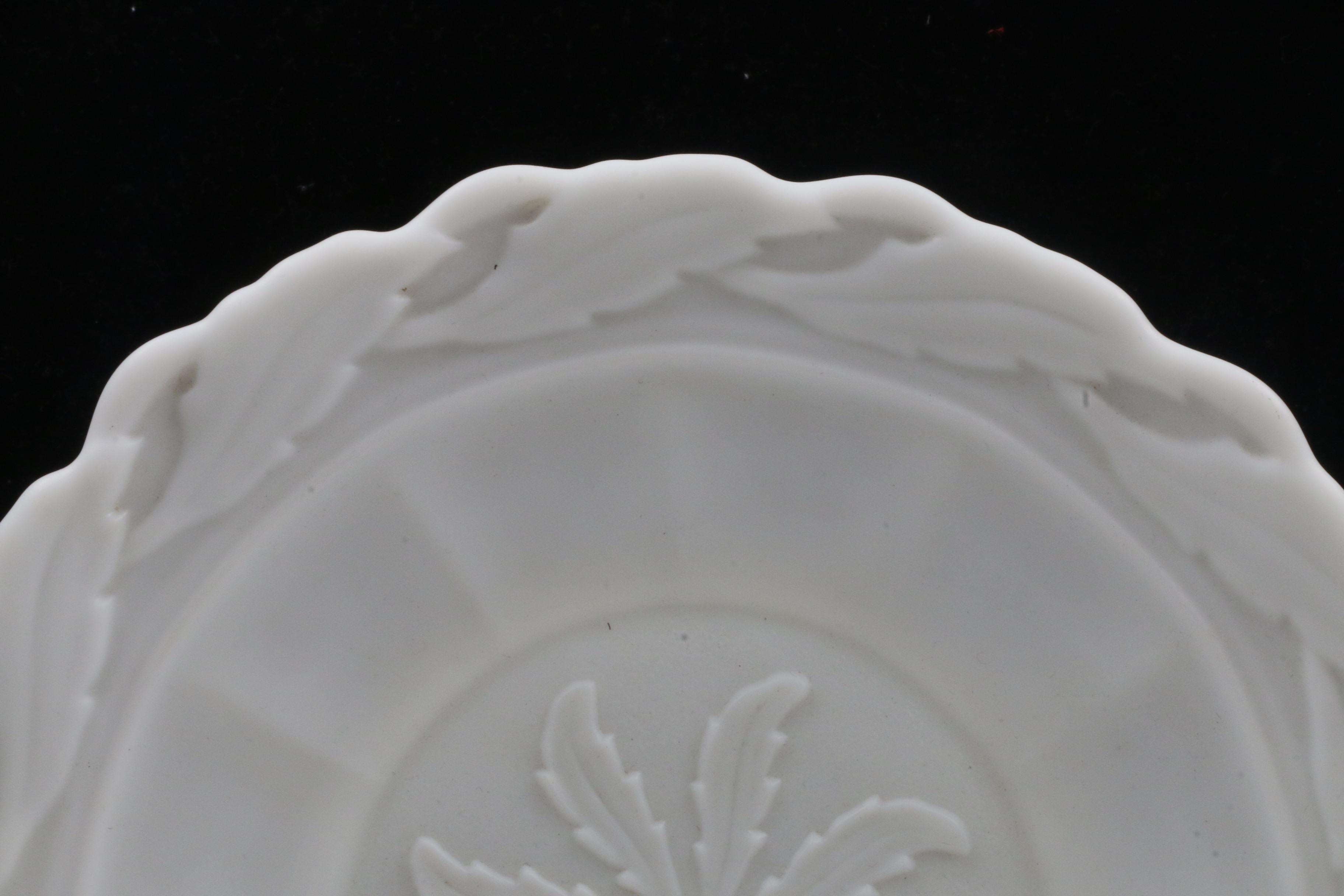 Vintage Imperial Glass "Star Holly" Milk Glass Salad Plates