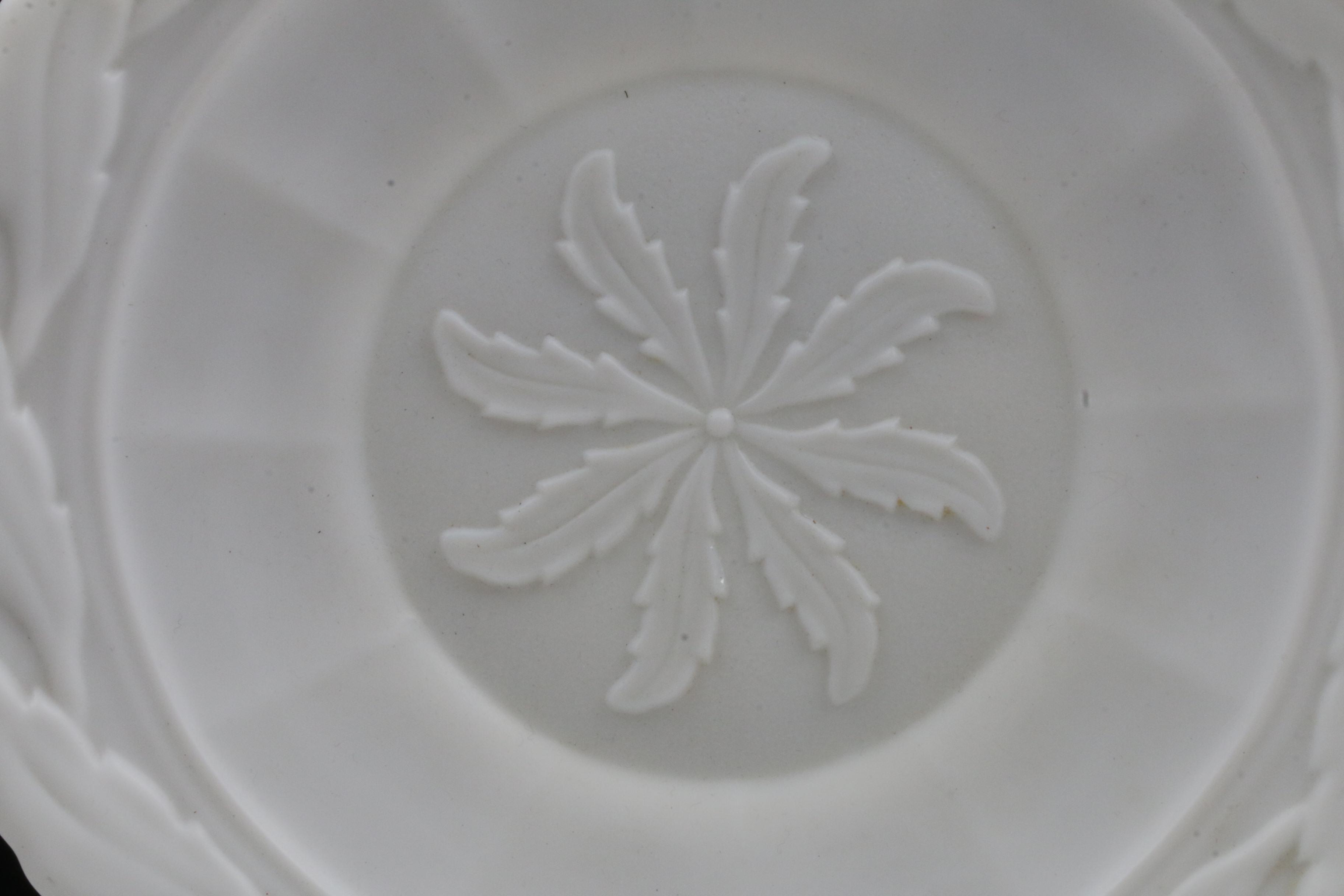 Vintage Imperial Glass "Star Holly" Milk Glass Salad Plates