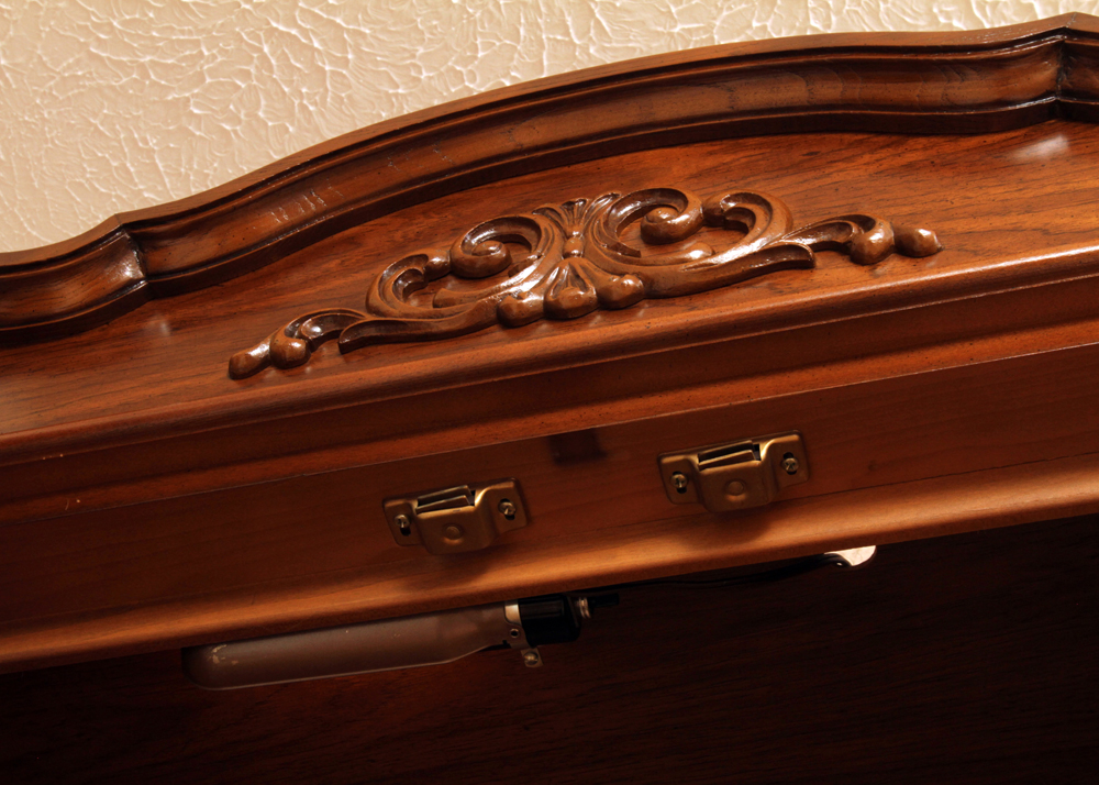 French Provincial Walnut China Cabinet