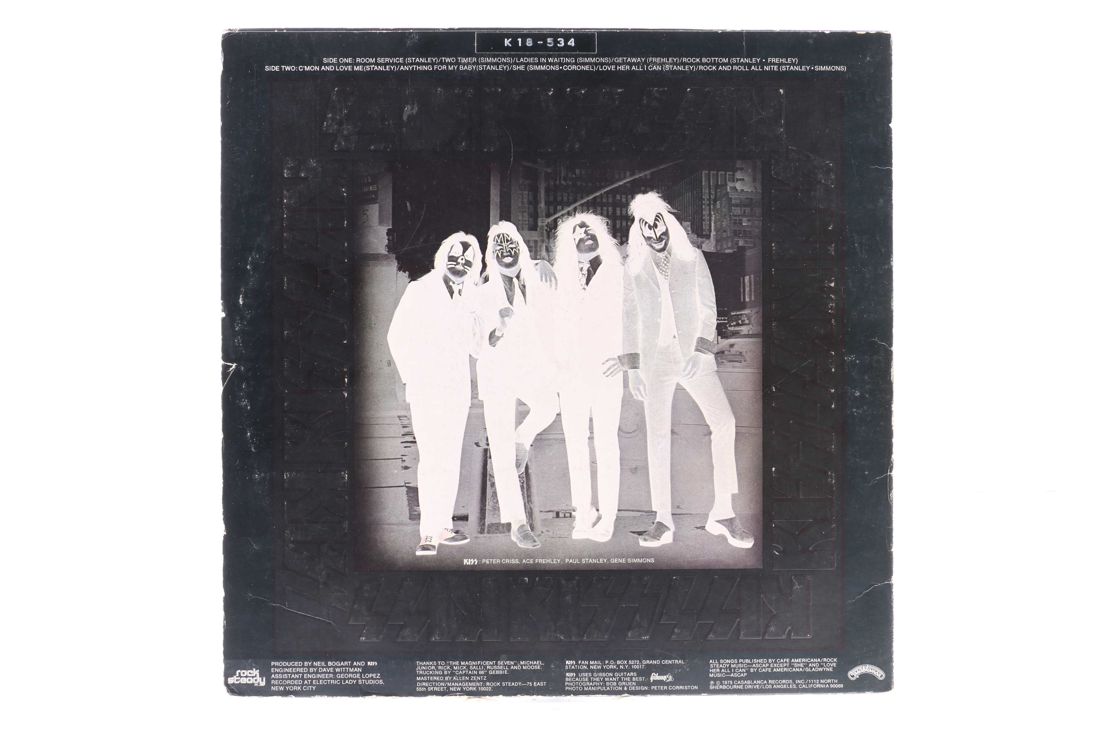 KISS "Dressed To Kill" Original US Pressing LP With Label Variation