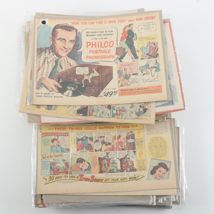 1930s–1950s Car Advertisements, Newspaper Comics and Other Ephemera