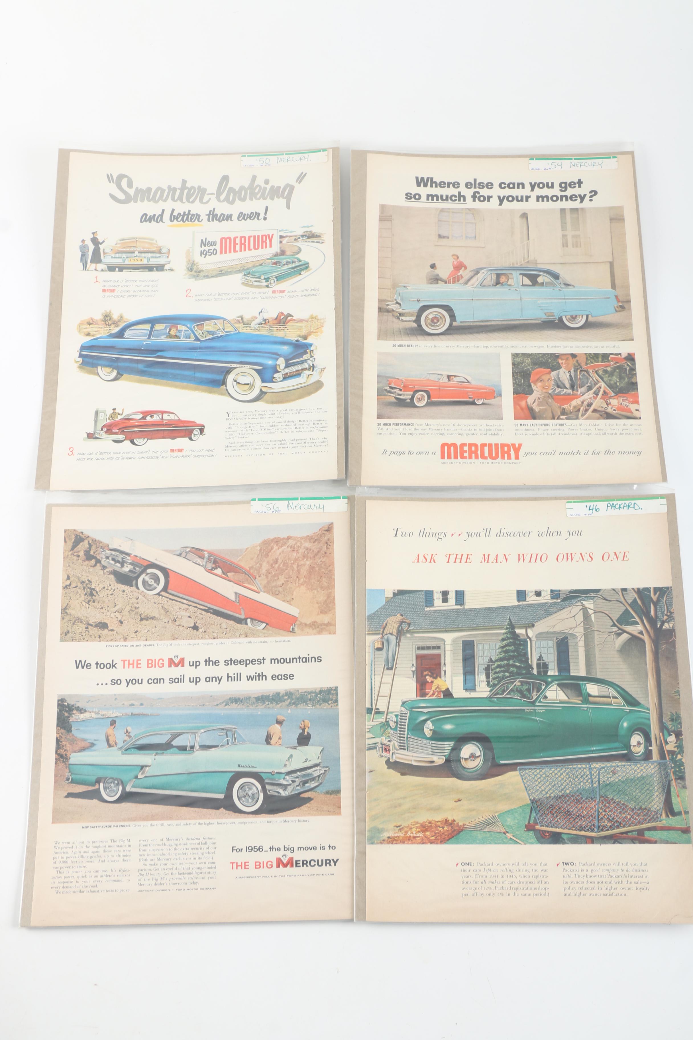 1930s–1950s Car Advertisements, Newspaper Comics and Other Ephemera