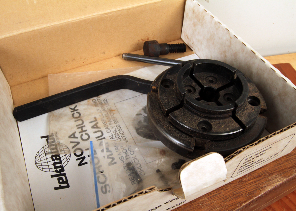 Woodworking Tools Including Nova Scroll Chuck and Calipers