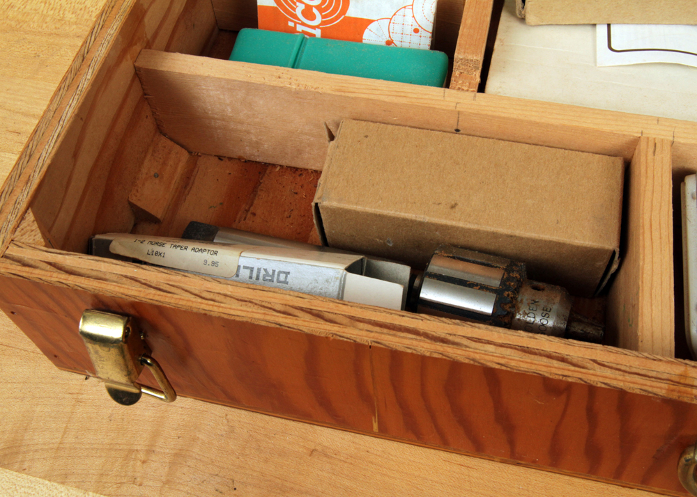 Woodworking Tools Including Nova Scroll Chuck and Calipers