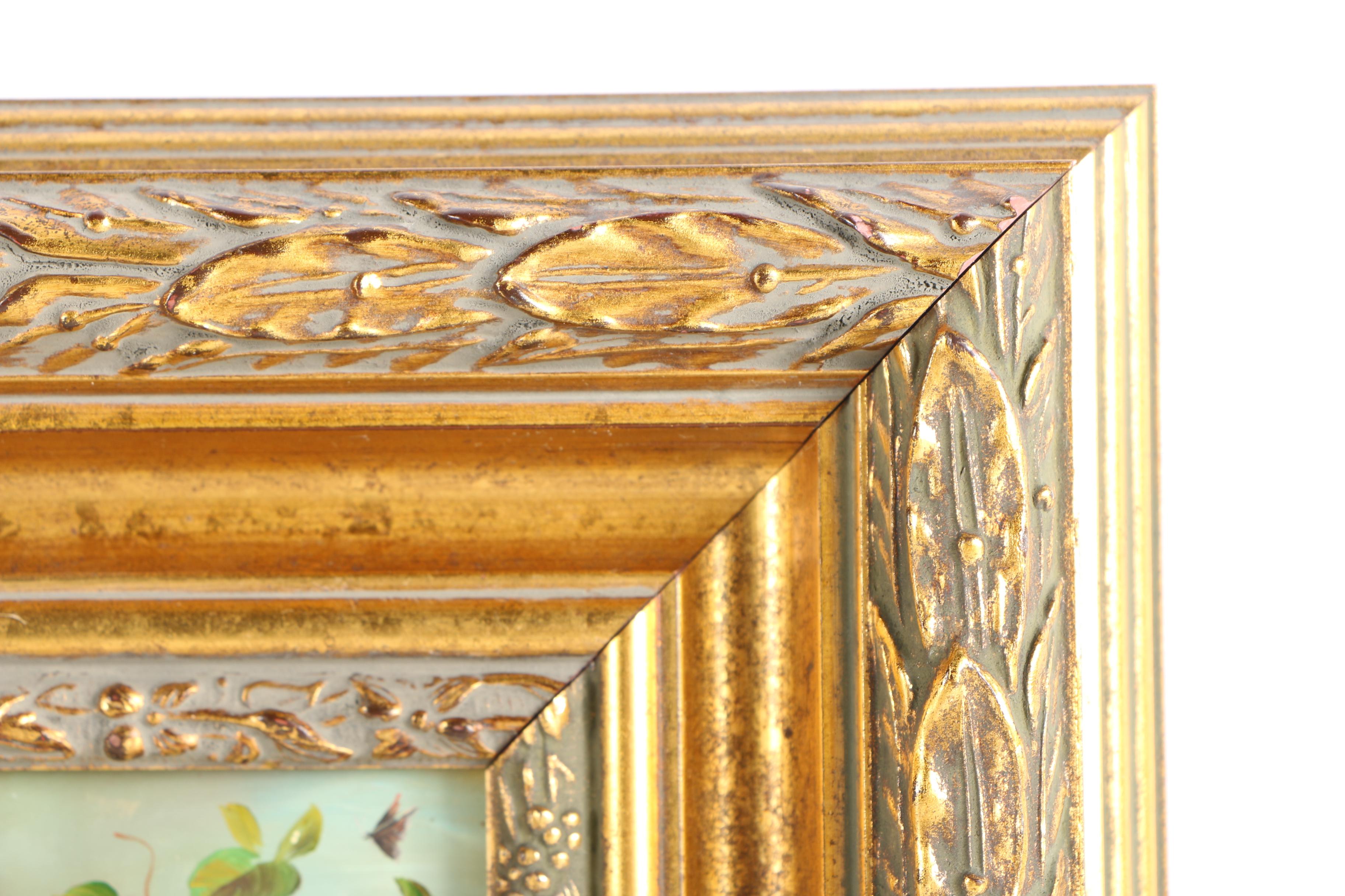 Pair of J. Ladd Oil Paintings on Board of Floral Still Life Scenes