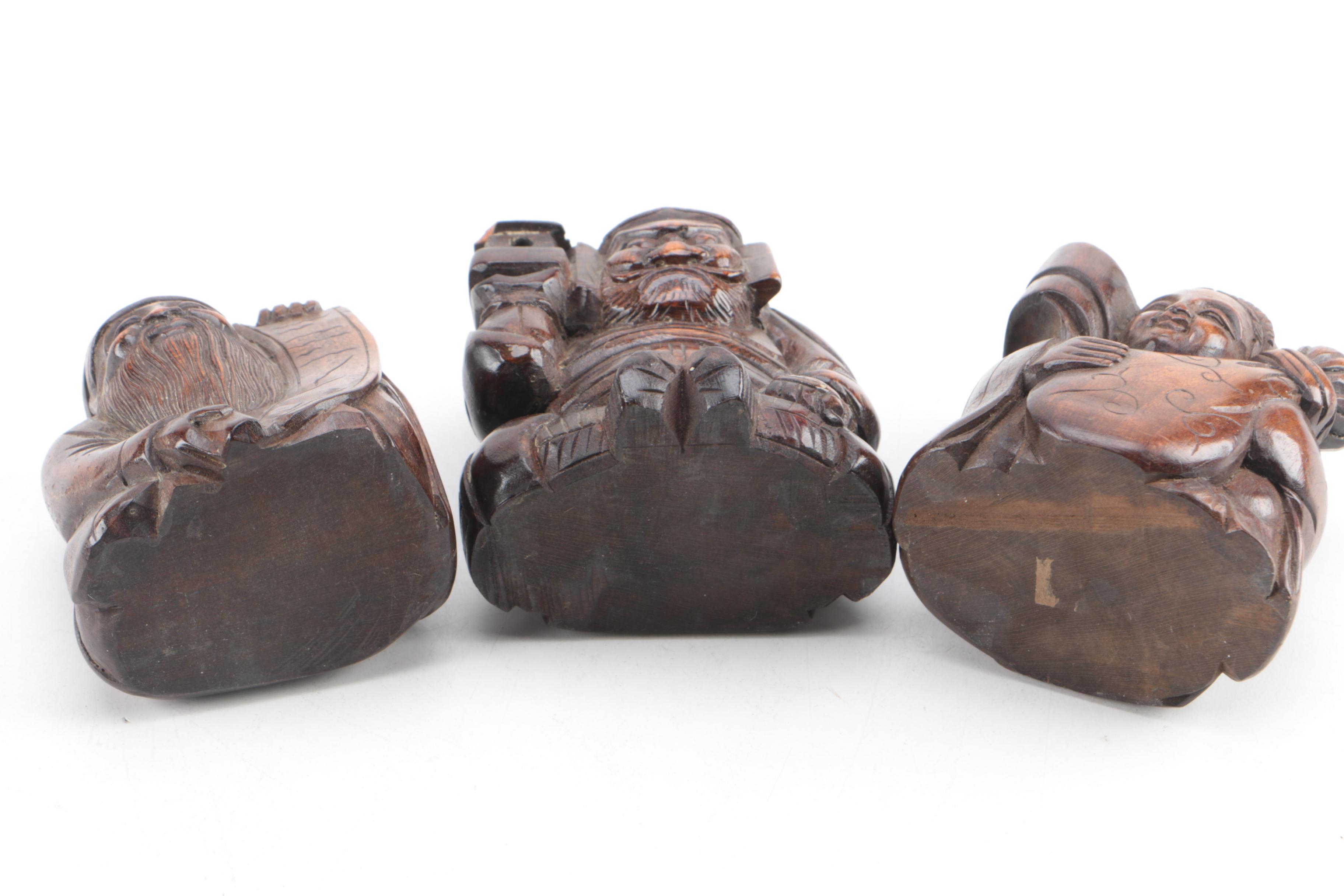 Japanese Seven Gods of Fortune Figurines on Stepped Base