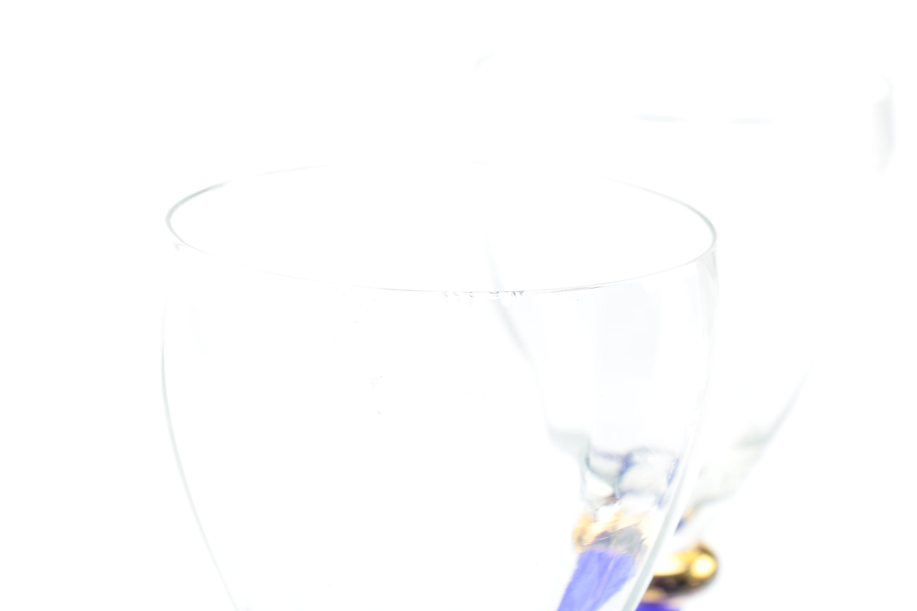 Cobalt Blue Stem Wine Glasses