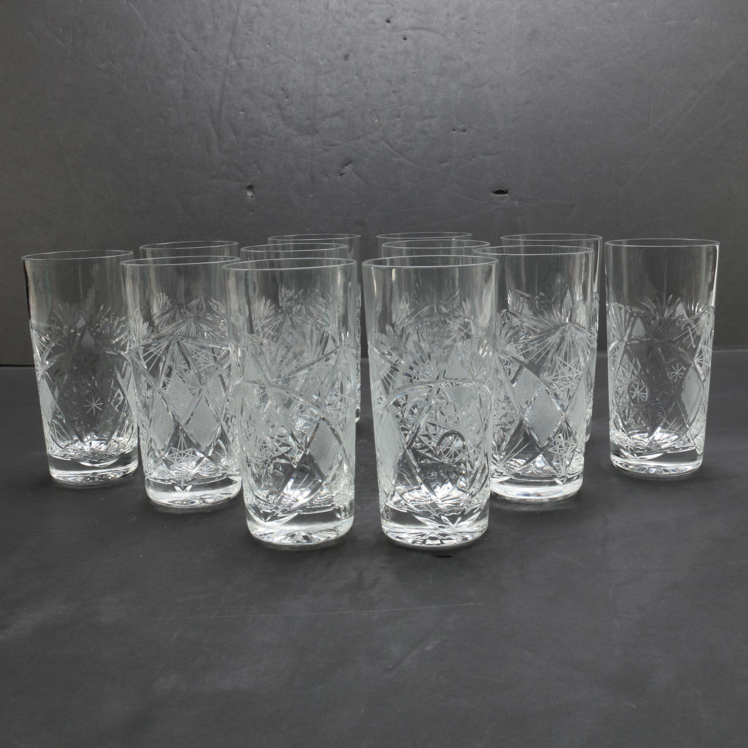 Cut Crystal Highball Glasses